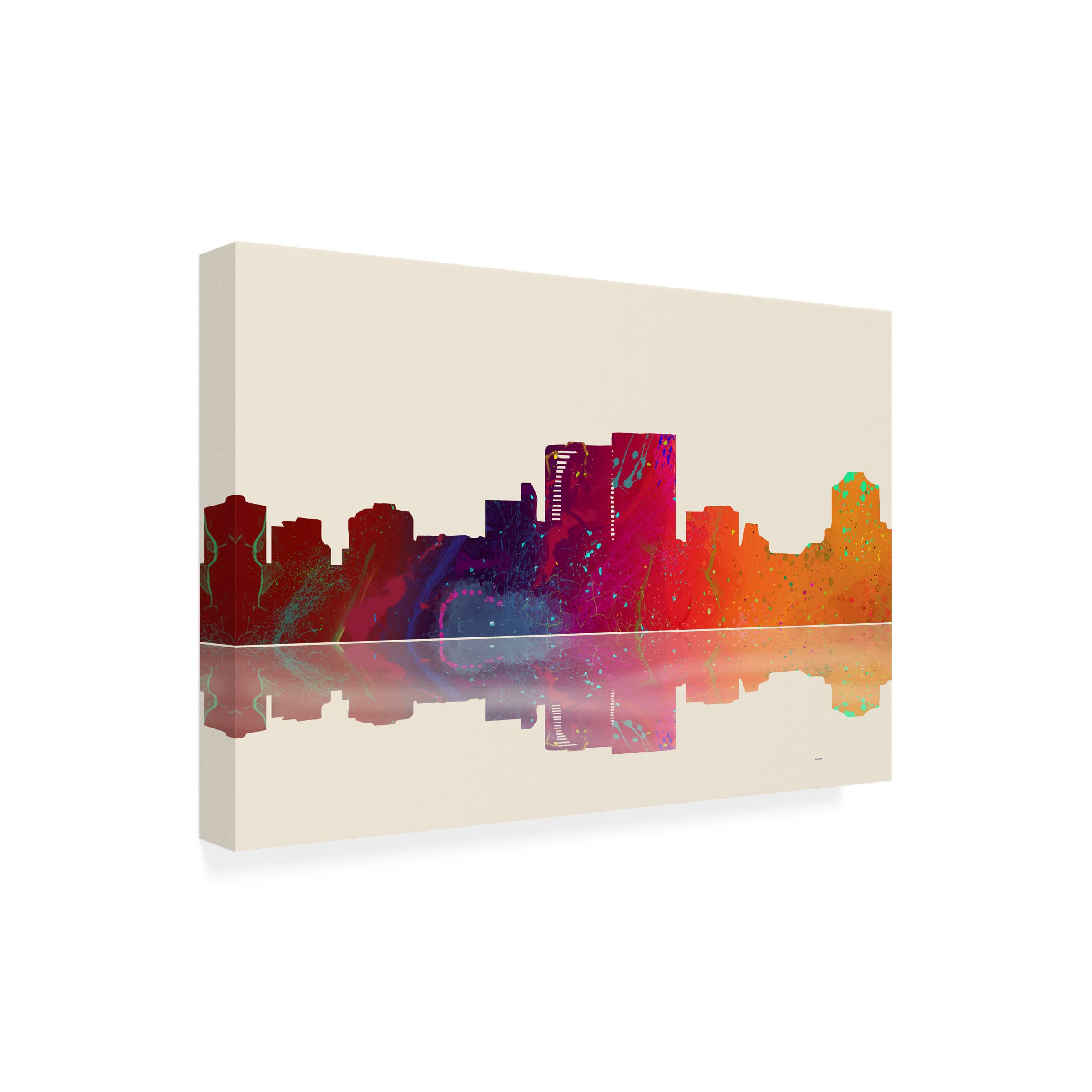 Trademark Fine Art 'Darwin NT Skyline 3' Canvas Wall Art by Marlene Watson - 16x24 Inches, Modern Home Decor for Living Room, Bedroom & Office