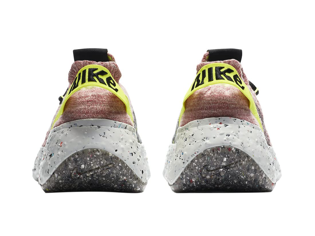 Nike Women's Space Hippie 04 Sneakers - Lemon Venom/Black/Light Arctic Pink (CD3476-700) - Size 5.5 | Eco-Friendly Running Shoes for Women | Perfect for Casual Wear, Gym & Outdoor Activities