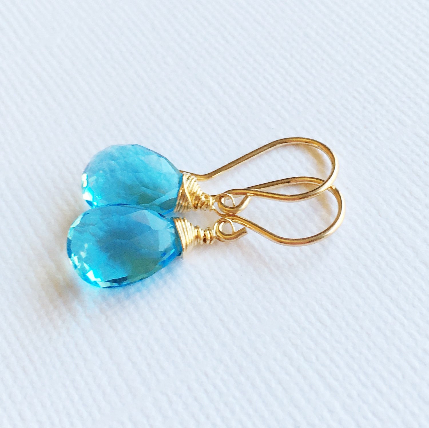 Nalani Blue Quartz Earrings (E282) – Elegant Handmade Jewelry for Women, Perfect for Parties, Weddings & Everyday Wear