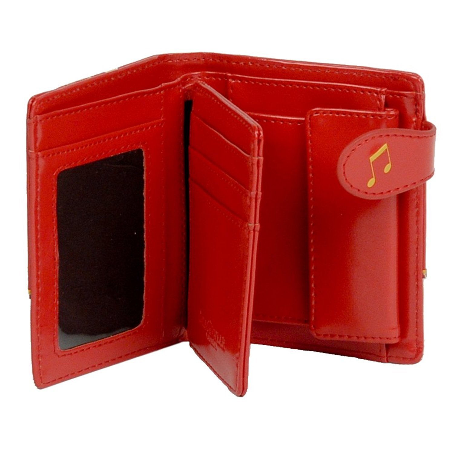 Shag Wear Small Women's Wallet with Keyboard - Red | Compact RFID Blocking Credit Card Holder for Travel, Shopping & Everyday Use