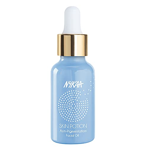 Nykaa Naturals Anti-Pigmentation Face Oil with Frankincense, Lemon Peel & Sandalwood - Reduces Dark Spots, Scars & Blemishes - 100% Pure Herbal Formula for Radiant Skin - 30ml | Perfect for Nighttime Skincare Routine & Post-Acne Treatment