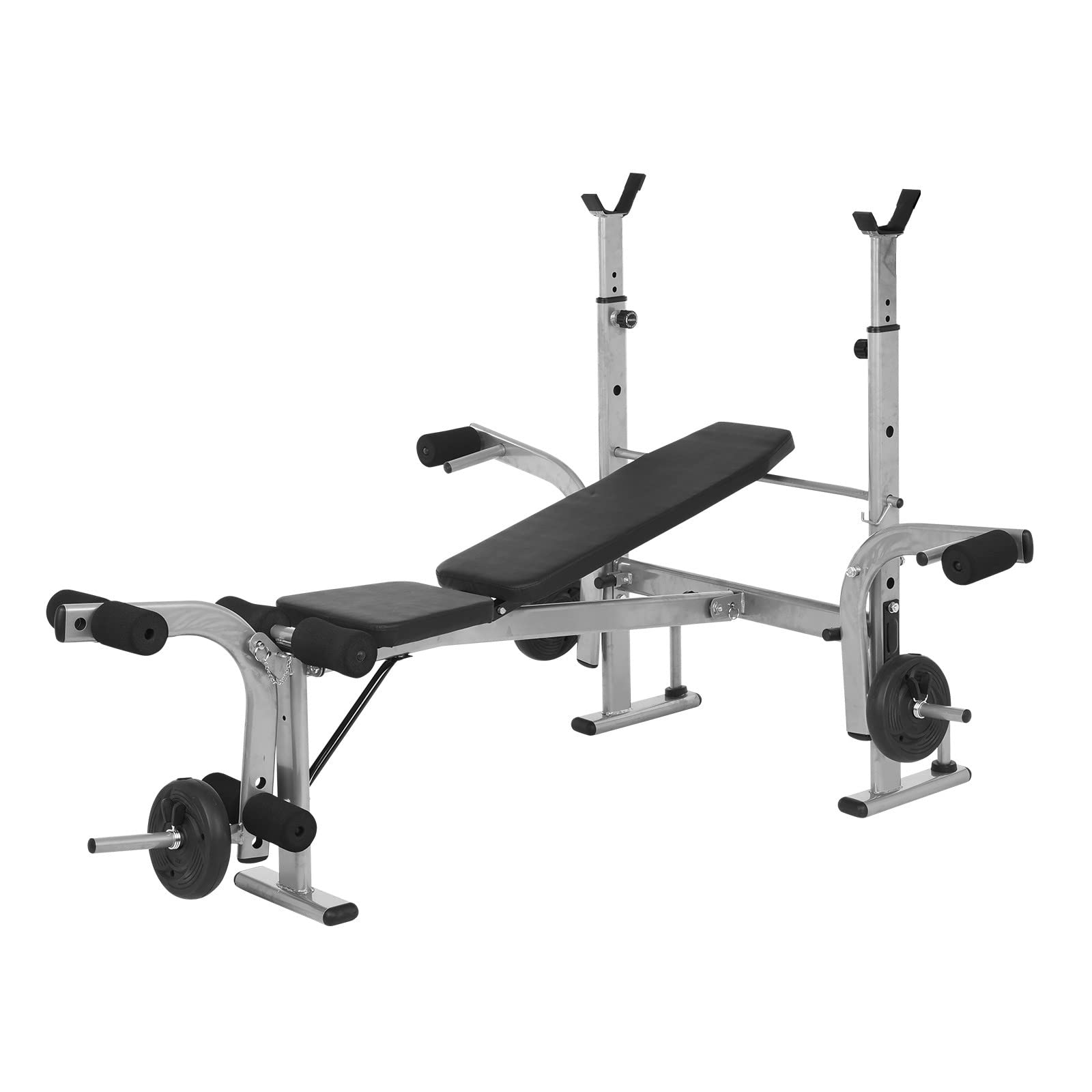 Adjustable Weight Bench with Leg Extension for Home Gym & Squat Workout