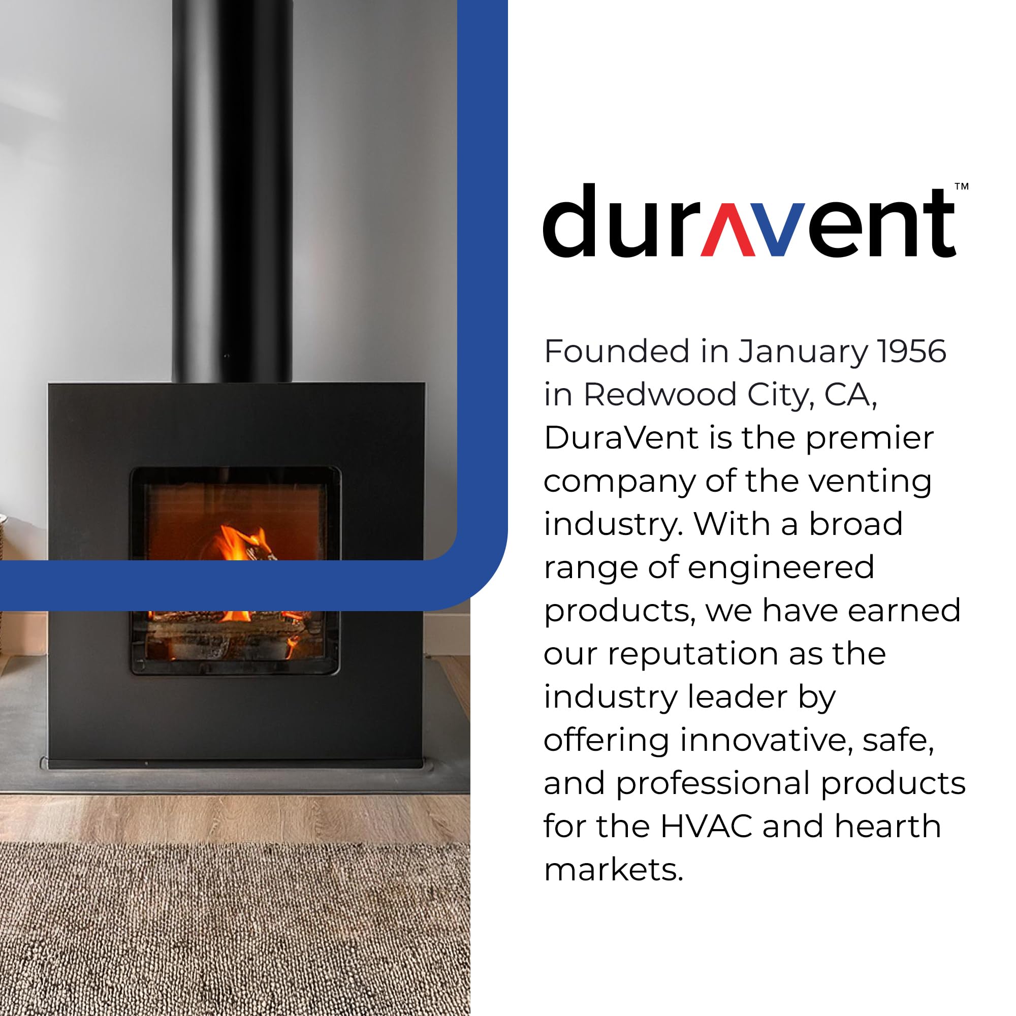 DuraVent Simpson Telescoping Double Wall Stove Pipe Connector - Black Close Clearance Vent for Wood Stove, Fireplace & Heating Systems | Home Improvement & Commercial/Residential Use