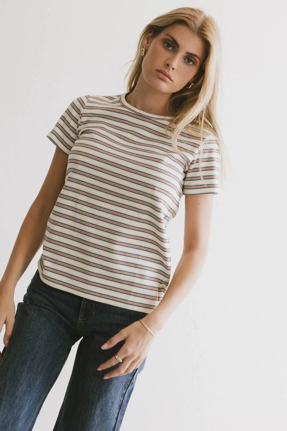McKenna Striped Ivory Top for Women | Casual & Chic Blouse | Perfect for Work, Date Night & Everyday Wear | FINAL SALE
