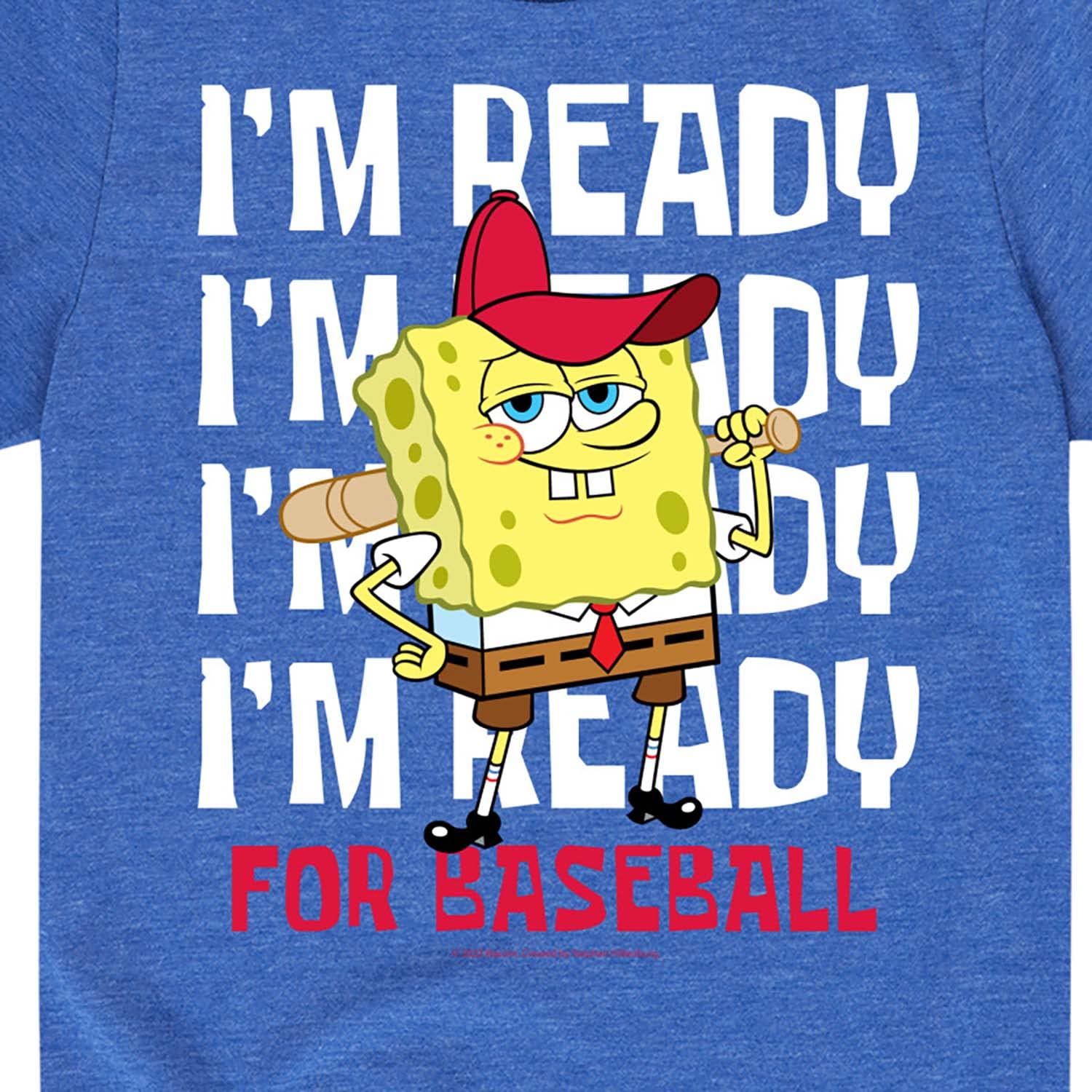 Spongebob Squarepants Baseball Graphic T-Shirt for Toddlers & Kids - Soft Cotton Short Sleeve Tee - Perfect for Playdates, Sports & Casual Wear