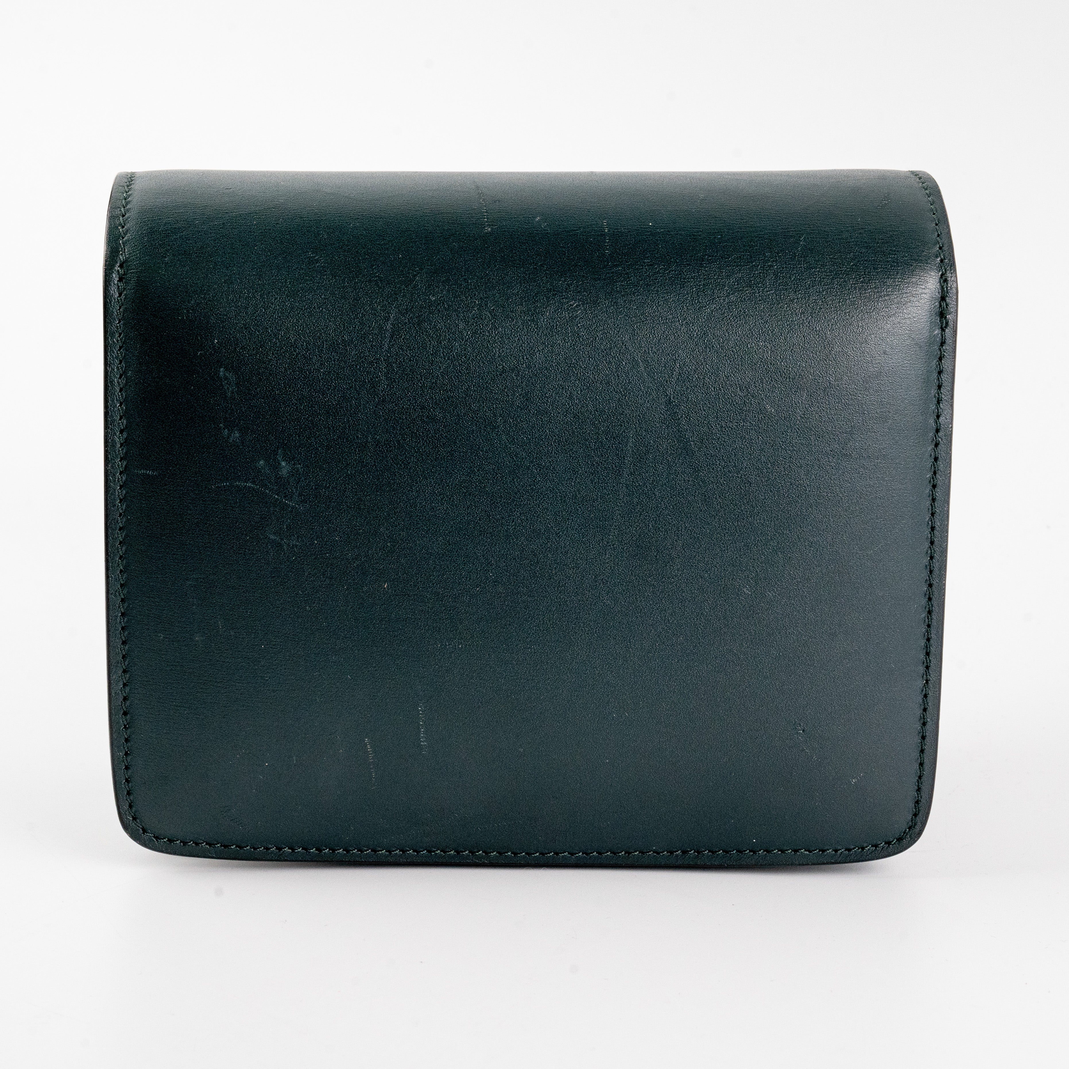 Celine Teen Box Bag in Dark Green - Luxury Leather Crossbody Purse for Women, Perfect for Work, Travel & Evening Out
