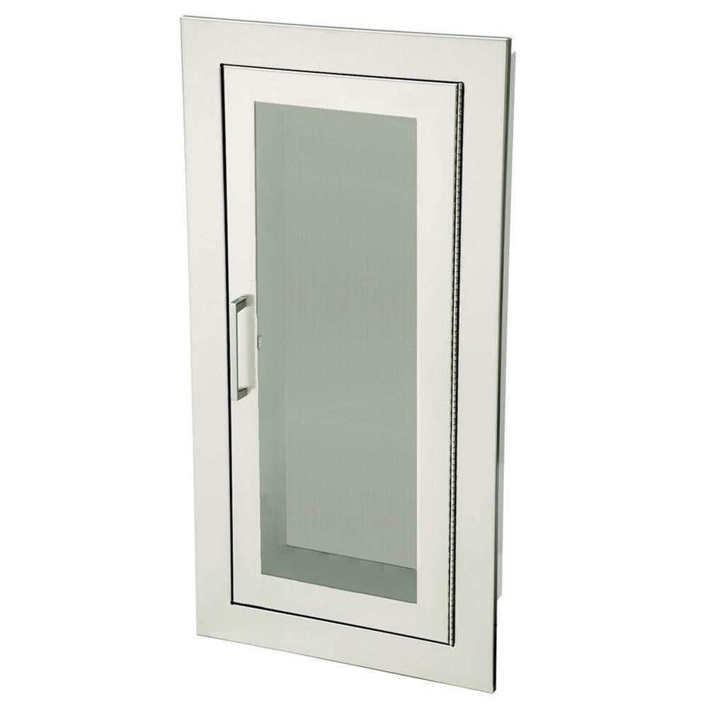 JL Industries 1835F10 Cosmopolitan Fire Extinguisher Cabinet - Full Glass Door with Pull Handle - Wall Mounted Safety Equipment for Home, Office & Commercial Use