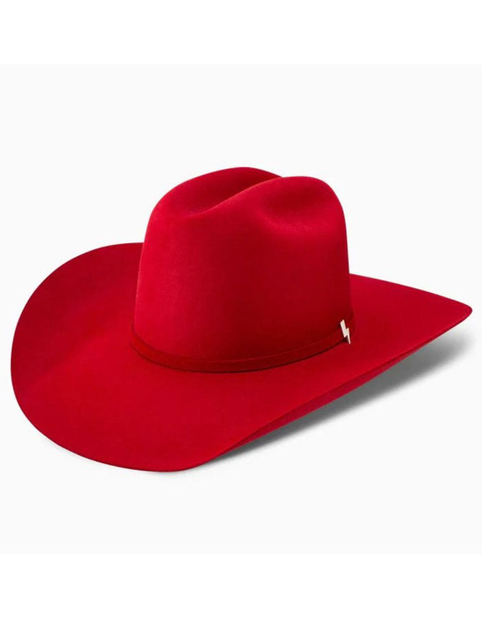 Resistol RFACAC RB42AR AC Electric Collection Candy Apple Red Cowboy Hat - Western Style for Men & Women - Perfect for Rodeo, Country Music Festivals & Outdoor Adventures