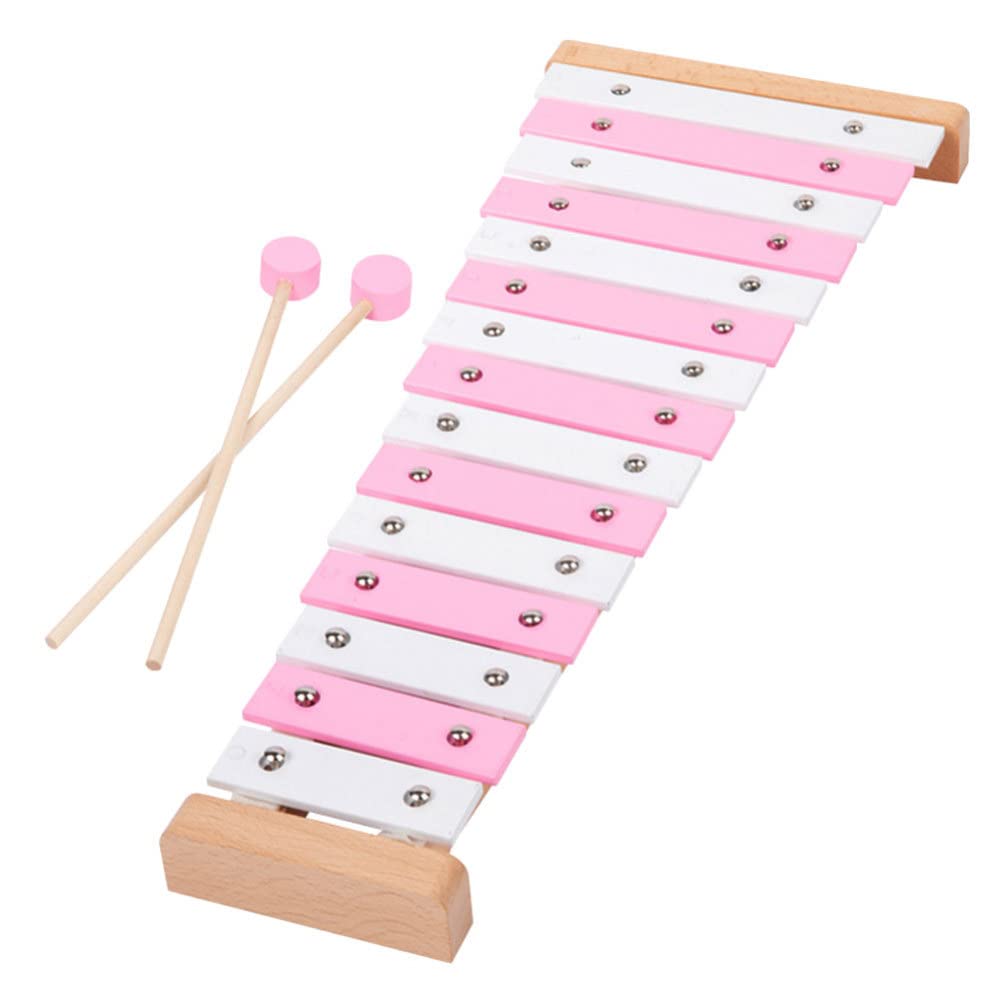 Toyvian 15-Key Wooden Xylophone with Mallets - Kids Musical Percussion Instrument for Early Childhood Education | Montessori Preschool Learning Toy | Perfect Gift for Toddlers & Birthday Presents - Ideal for Music Class, Home Play & Sensory Development