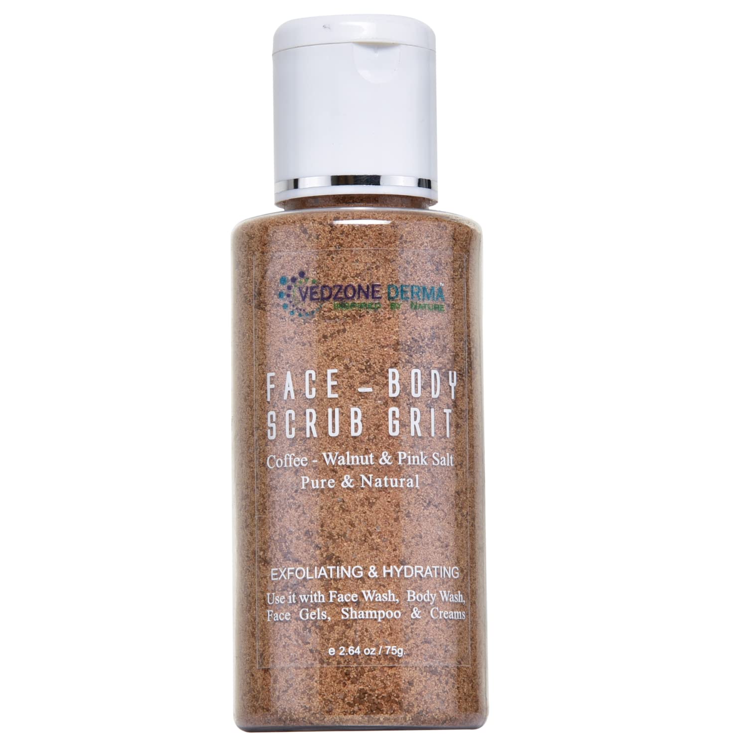 Vedzone Derma Coffee & Walnut Face & Body Scrub - 100g Exfoliating Scrub for Smooth Skin | Natural Skincare for Dry & Rough Skin | Perfect for Spa Day & At-Home Self Care