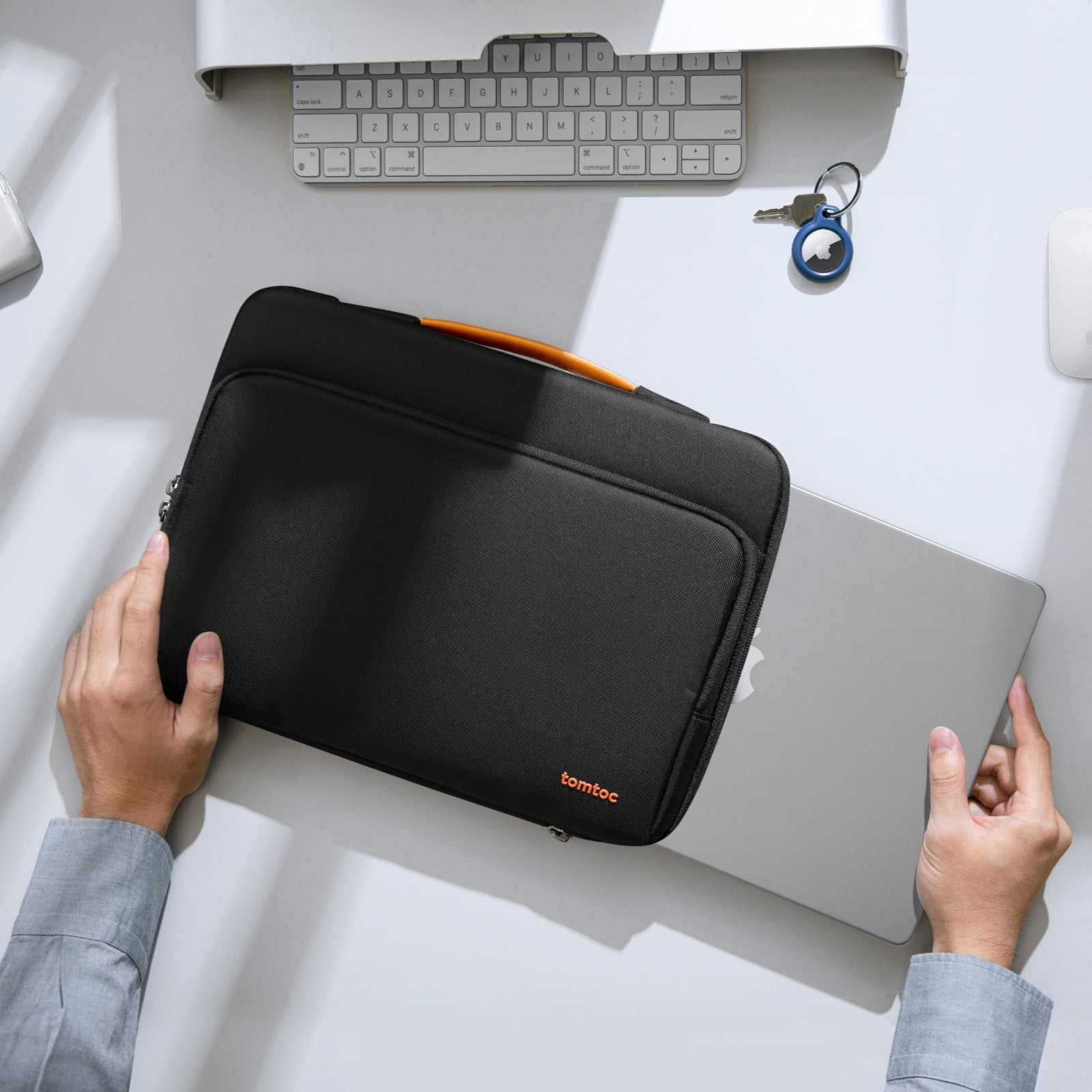 Premium Defender A14 Laptop Briefcase for 16 inch MacBook Pro - Durable Water-Resistant Business Bag with Padded Protection | Perfect for Office, Travel & Commuting