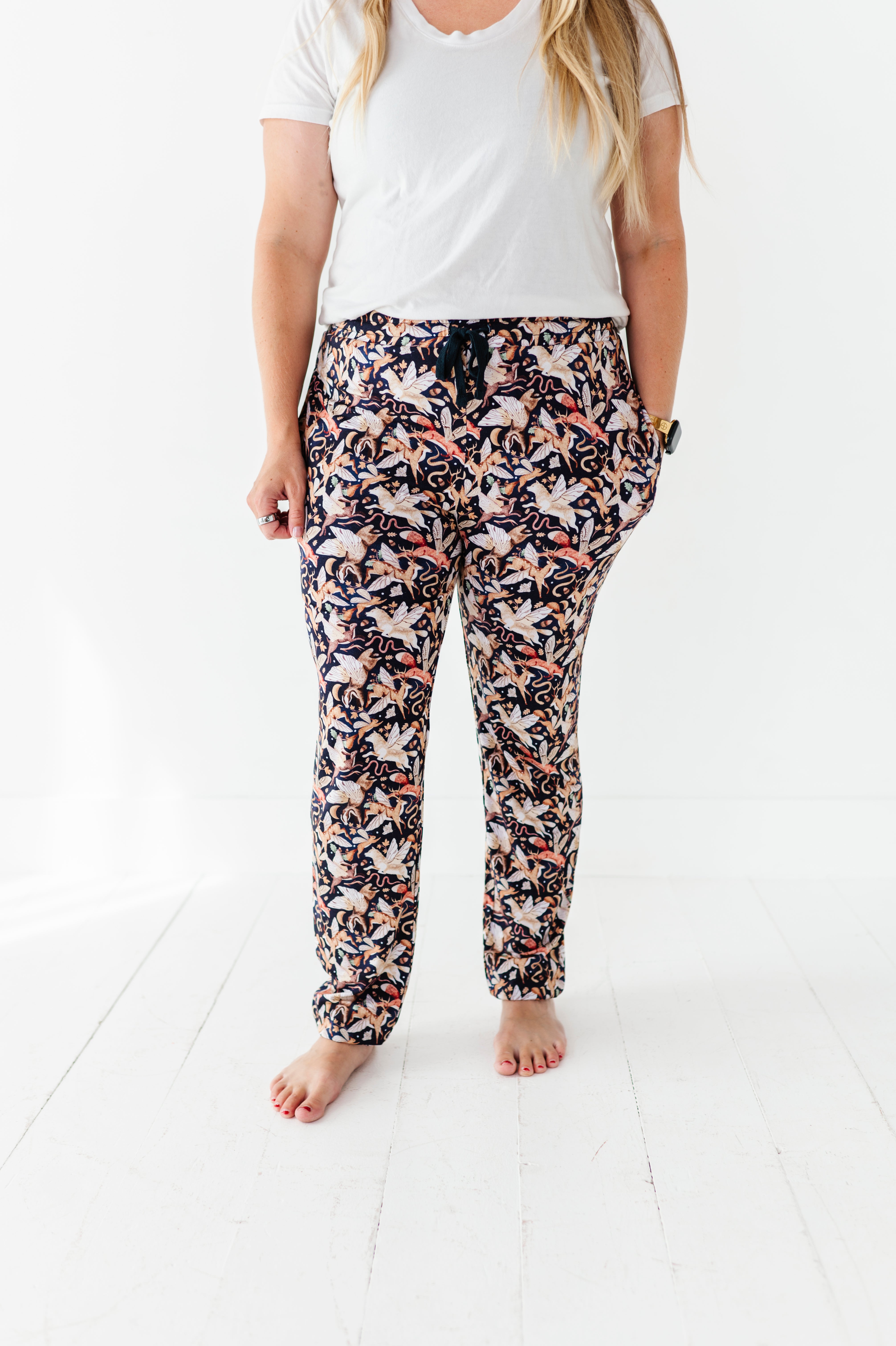 Folklore Flight Women's Modal Jersey Joggers - Soft Stretchy Lounge Pants for Yoga, Running & Casual Wear