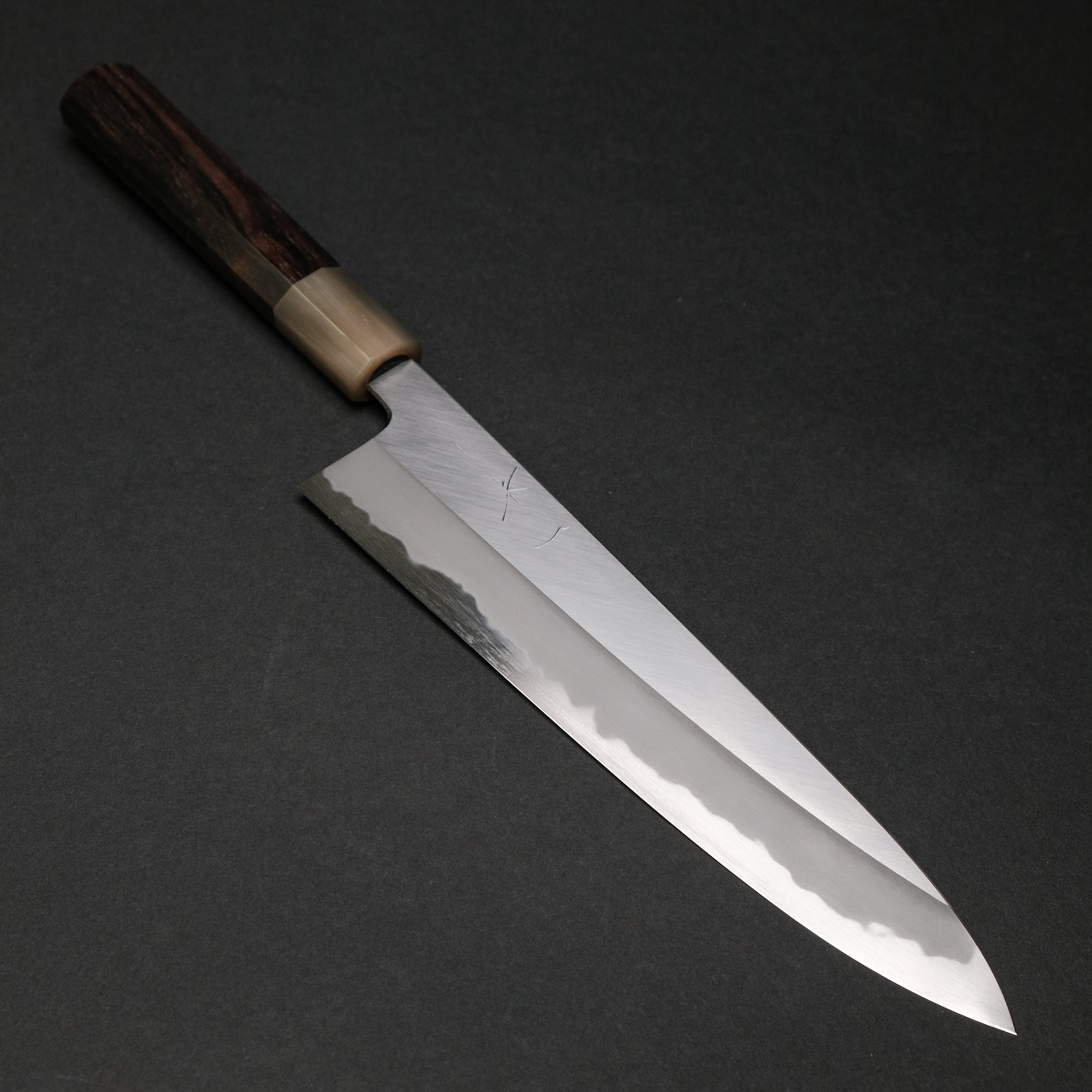 Hitohira Tanaka Kyuzo Blue #1 Migaki Gyuto 240mm Japanese Chef Knife - Taihei Makassar Ebony Handle - Perfect for Sushi, Meat Slicing & Professional Kitchen Use