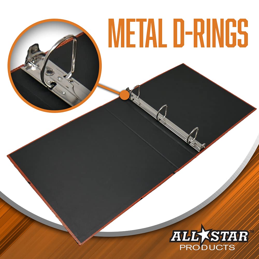 Premium Hoopz Textured 3-Ring Basketball Card Binder with 100 Sleeves - Durable Sports Trading Card Organizer for Collectors - Perfect for NBA, Pokemon & MTG Card Storage & Display