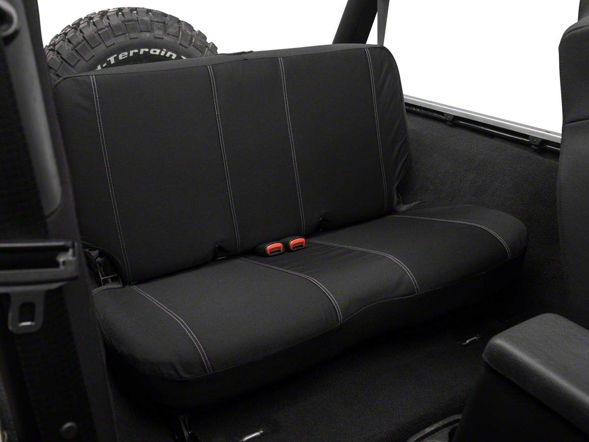 Barricade Custom Rear Seat Cover - Black - Fits 97-02 Jeep Wrangler TJ - Durable Protection for Off-Road Adventures & Daily Commutes