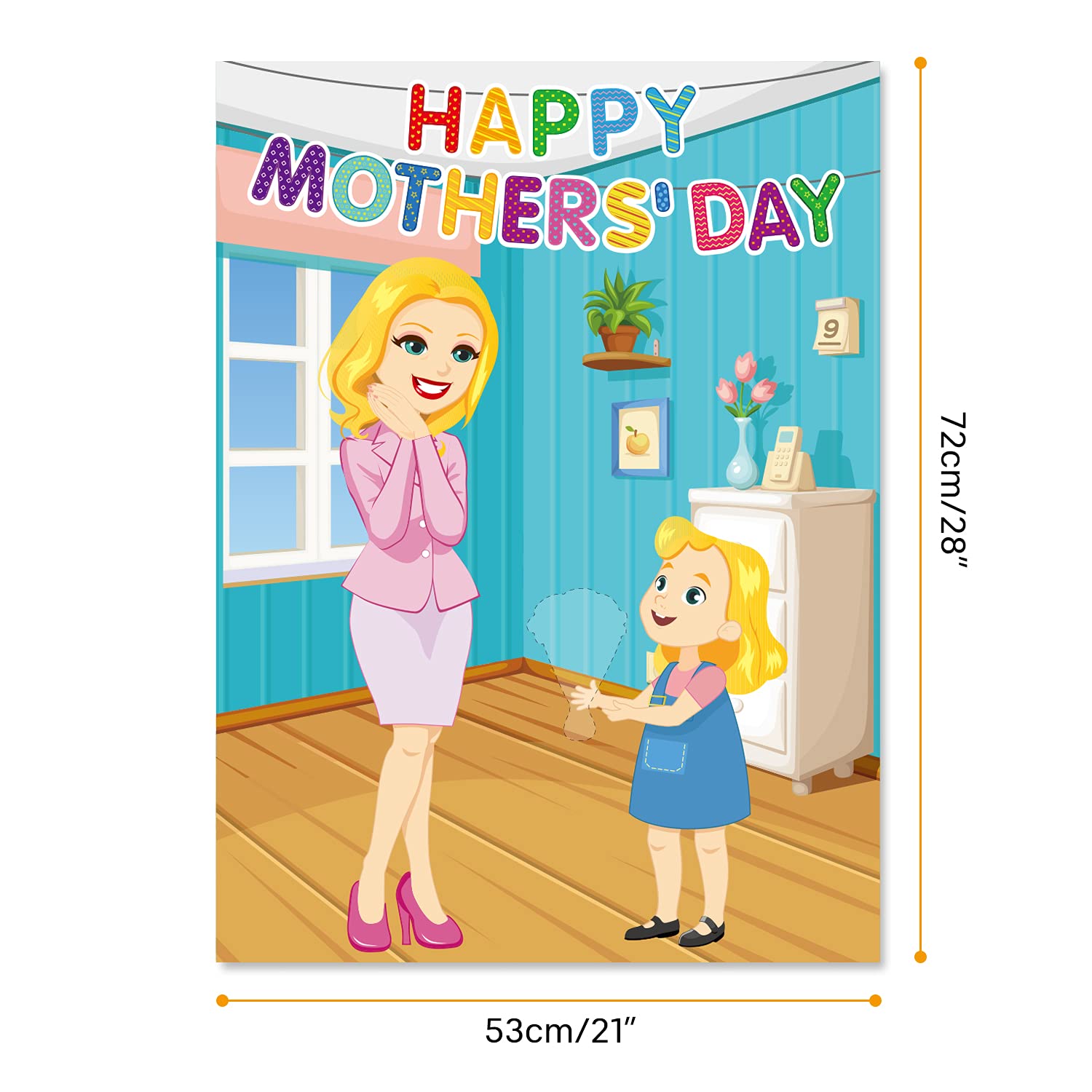 Fun Mother's Day Party Game - Pin The Carnation Flowers on The Girl's Hand | DIY Mother's Day Party Decorations & Activities | Perfect for Family Gatherings & Kids Birthday Celebrations
