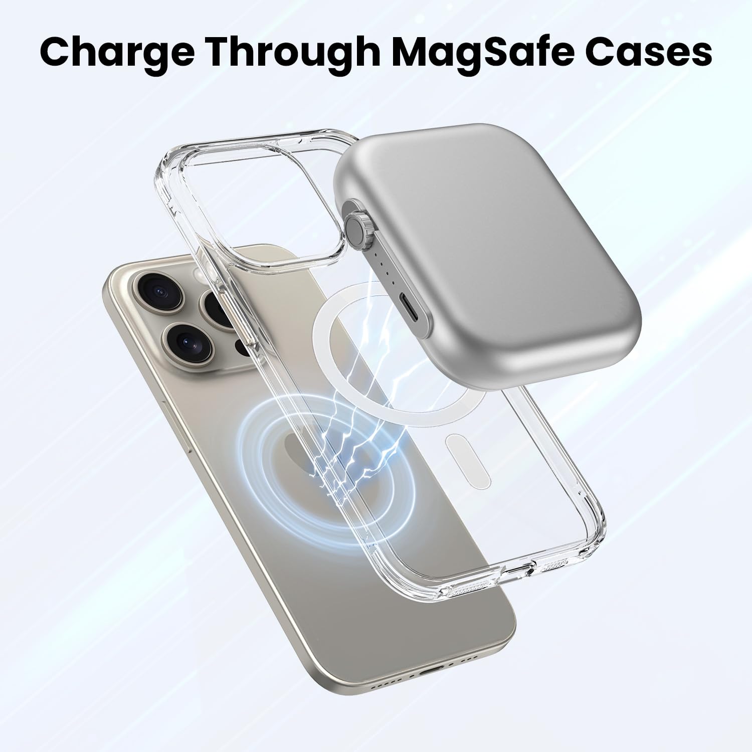 Magnetic Portable Charger 5000mAh - Magsafe Power Bank with 22.5W Fast Charging | Wireless Charger for iPhone 15/14/13/12, Apple Watch Series & AirPods | Perfect for Travel, Outdoor & Daily Use