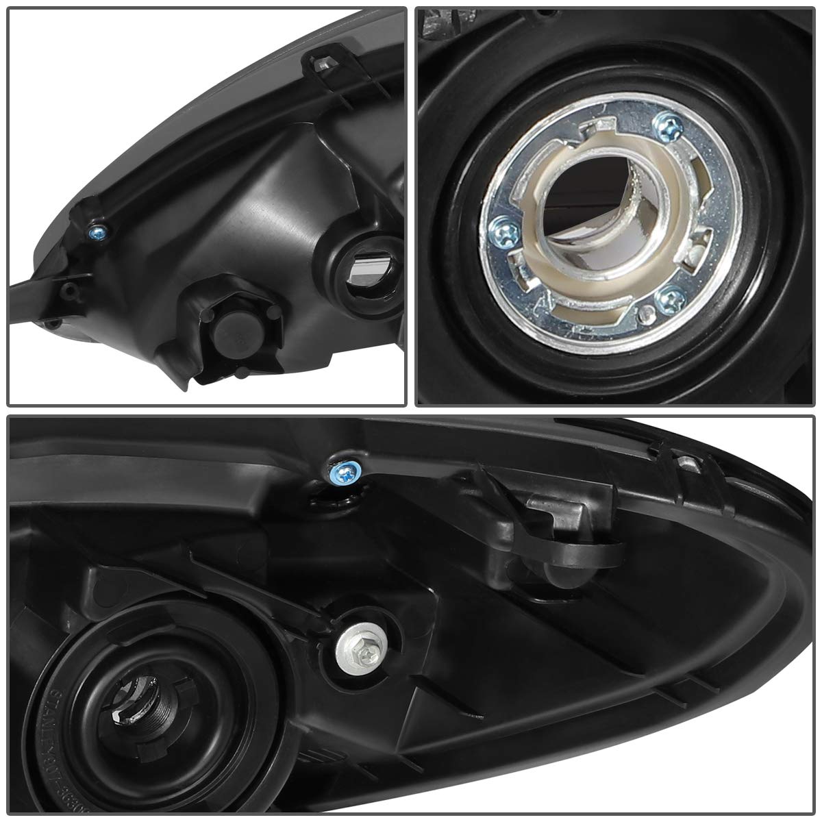 DNA MOTORING HL-OH-ES30002-SM-CL1 Pair of Smoked Lens Headlights - Compatible with 2002-2003 Lexus ES300 & 2004 ES330 | Direct Factory Replacement | Upgrade Nighttime Visibility & Style