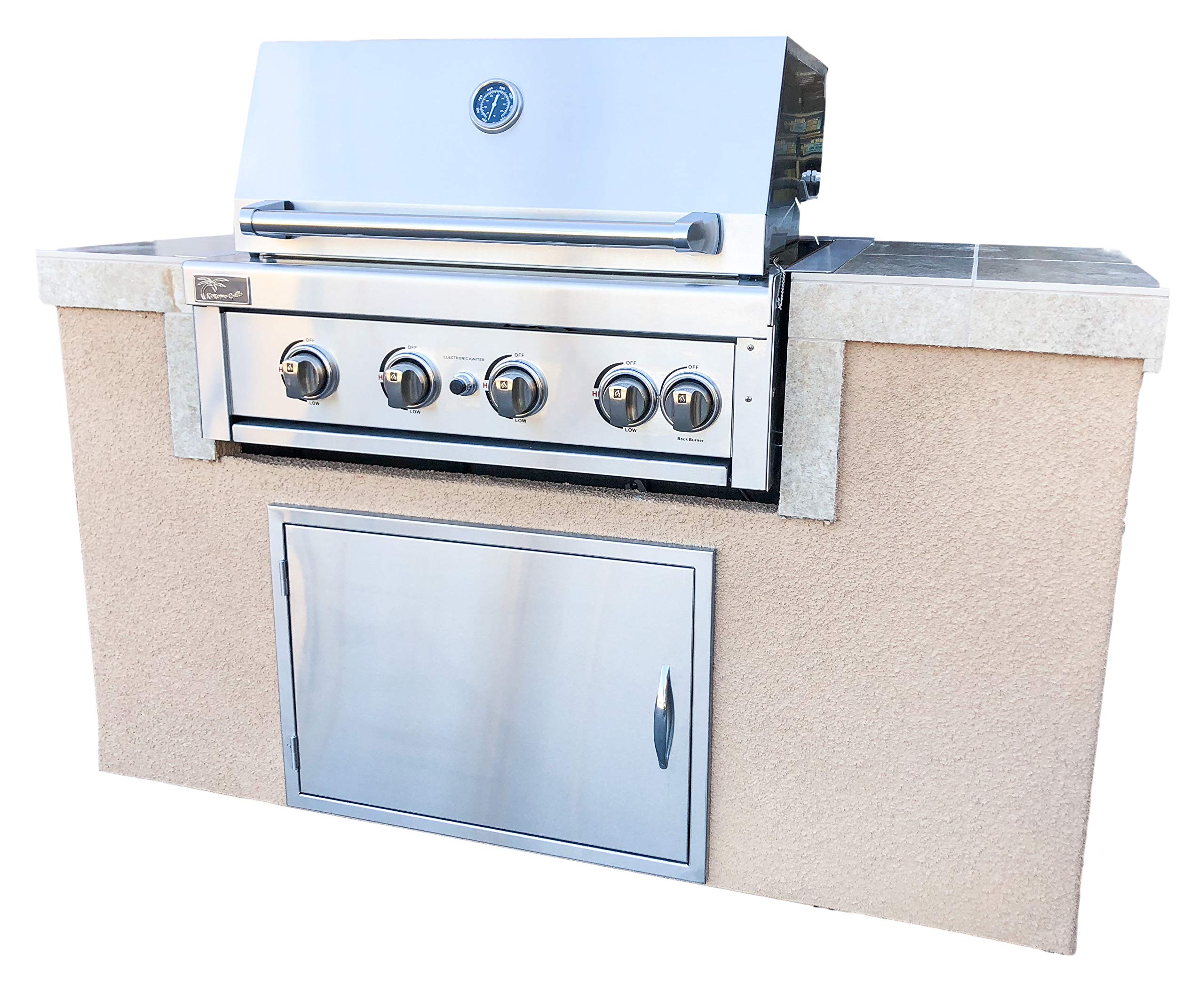 KoKoMo Grills Cayman BBQ Island - Premium Outdoor Gas Grill with Liquid Propane for Backyard Cooking, Patio Entertaining & Summer Barbecues