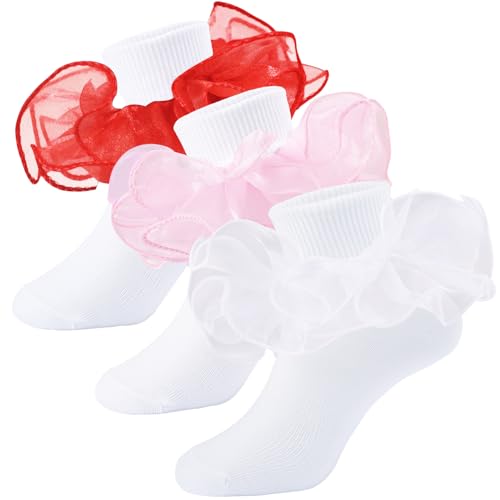 White+pink+red, 3 Pack