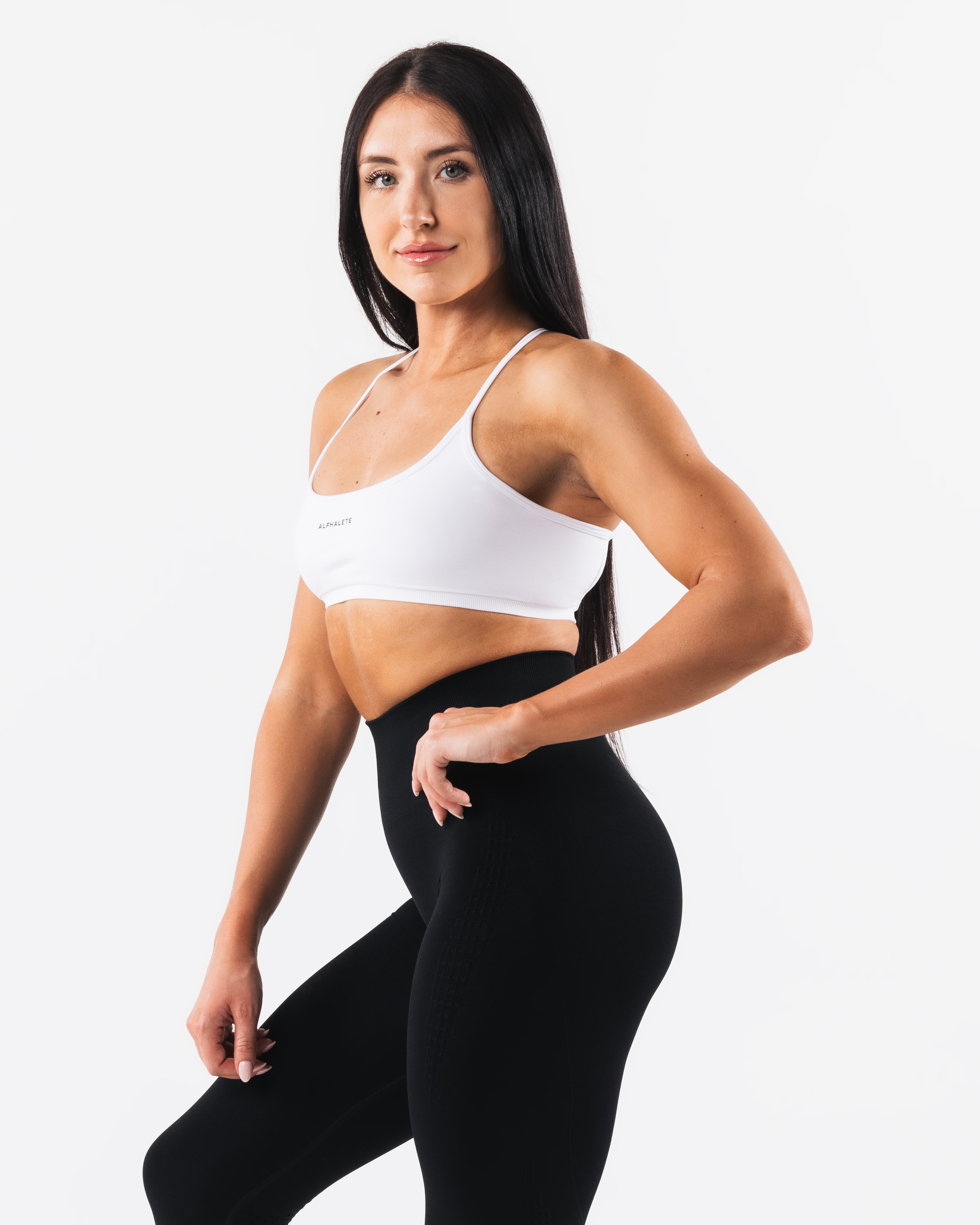 Amplify Back Cross Bra - Comfortable & Supportive Sports Bra for Women - Perfect for Yoga, Running & Gym Workouts - White