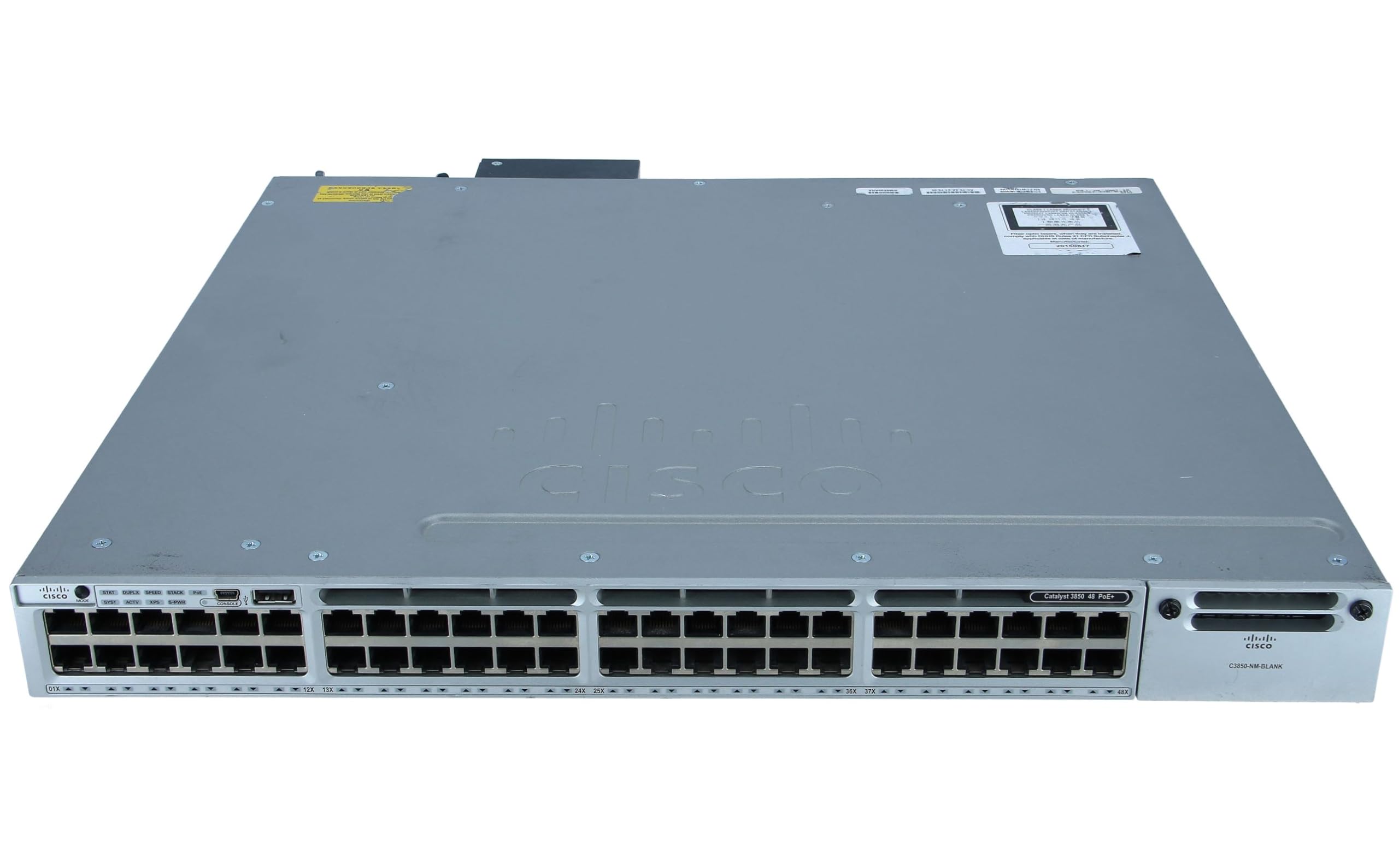 Cisco WS-C3850-48F-L 48-Port PoE+ Gigabit Ethernet Network Switch | Renewed Certified | Ideal for Office, Data Center & Enterprise Networking