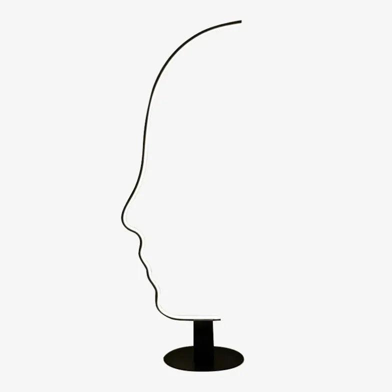 Modern Artistic Side Face Outline Table Lamp - Elegant Home & Office Decor for Living Room, Bedroom, or Study