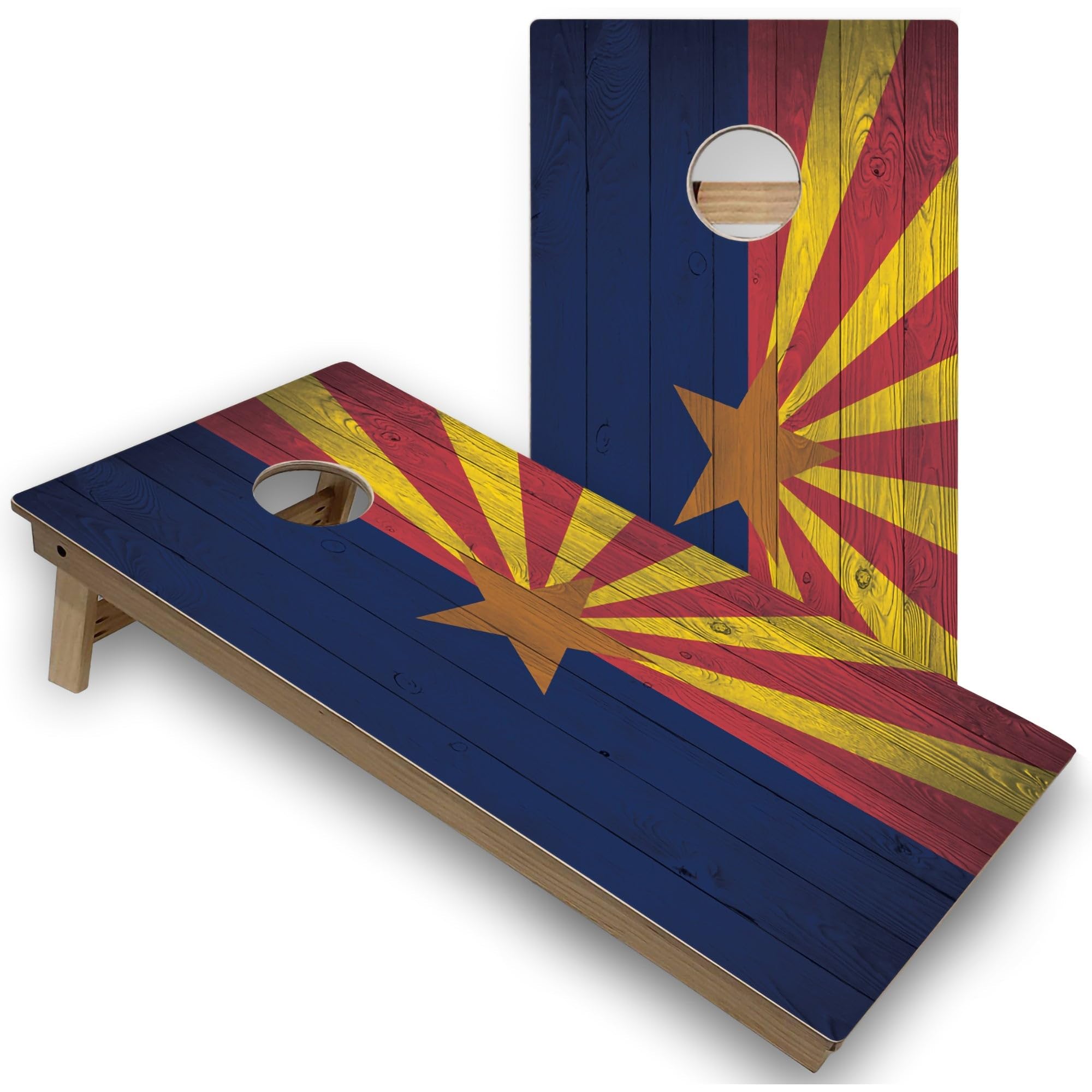 Skip's Garage Arizona Flag Cornhole Set - Regulation Size 24
