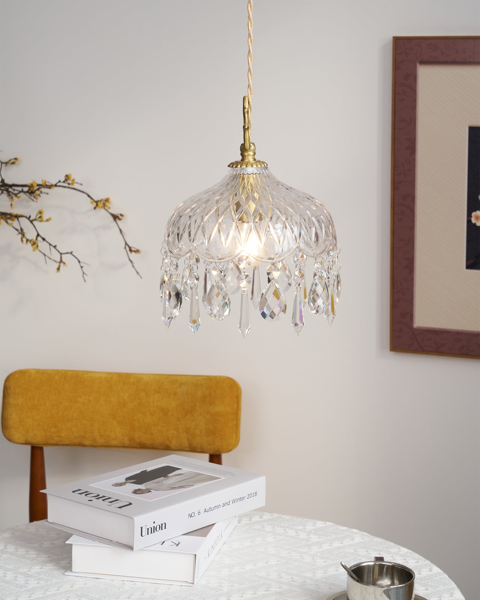 Modern Scandinavian Bowl Shade Pendant Lamp - Stylish Hanging Light Fixture for Dining Room, Kitchen Island & Bedroom Decor