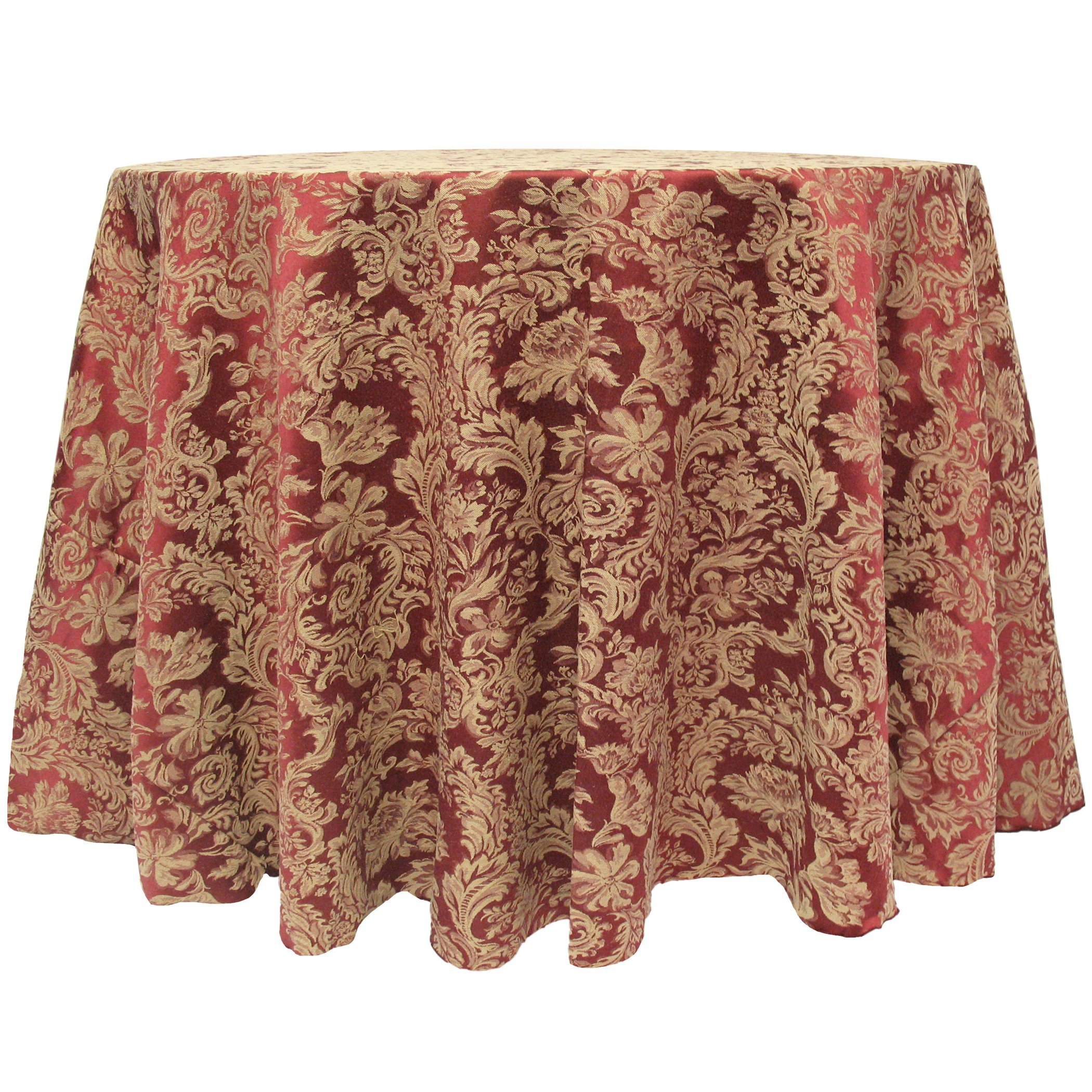 5-Pack Miranda 60-Inch Round Damask Tablecloth Set - Premium Textile for Tables Up to 60