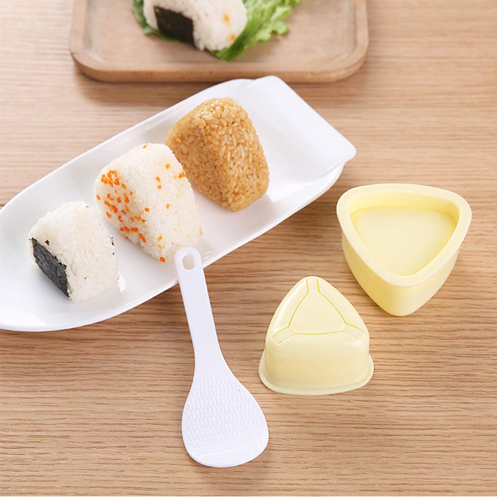 Onigiri Mold 2 Pack - Triangle Sushi Rice Ball Maker Press (Large & Small) - Non Stick Sushi Rice Making Kit for Bento Box, Lunch Prep & Japanese Cooking