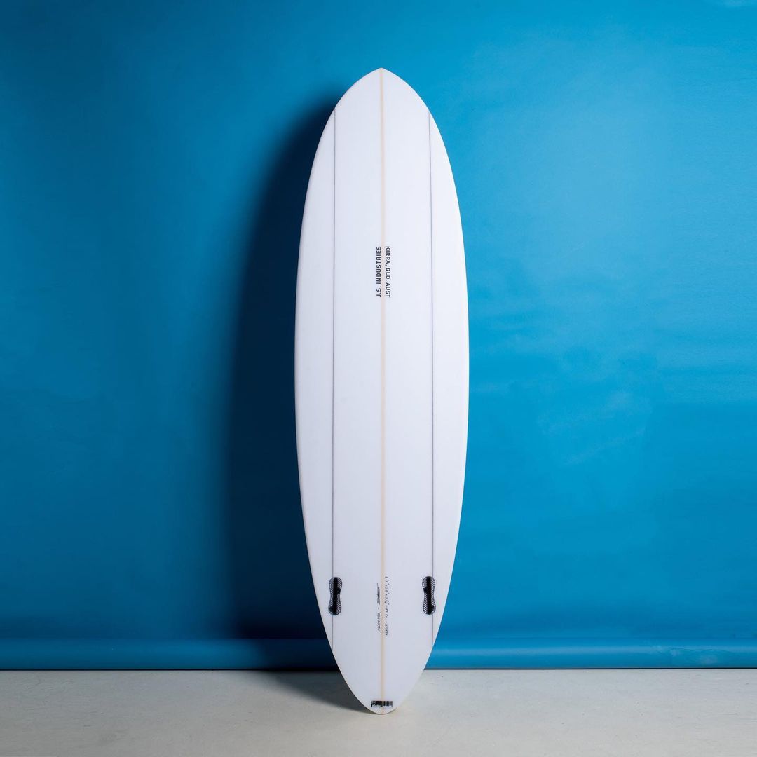 JS Industries Big Baron PE Carbon Fusion 6'2 Surfboard with Futures Fins - Maroon Red | High-Performance Shortboard for Waves & Beach Surfing