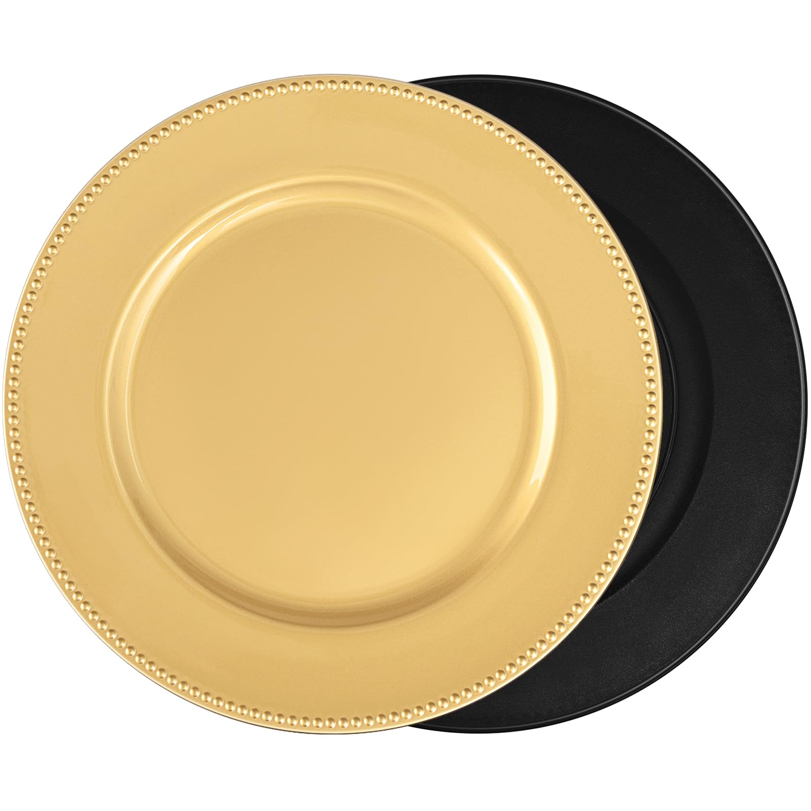 50 Pcs Gold Charger Plates Bulk - 13
