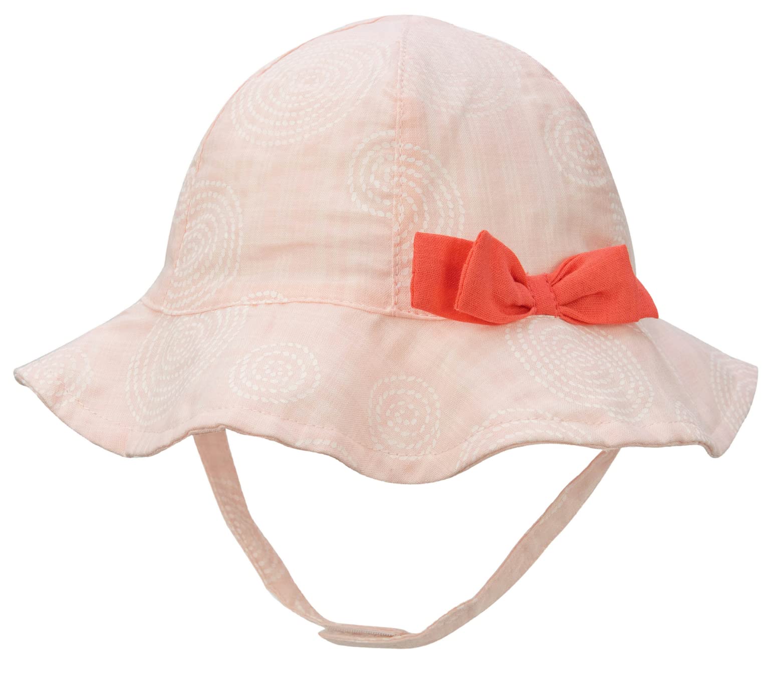 ERISO Baby Girl Sun Hat with Bow - UV Protection Bucket Hat for Infant & Toddler - Perfect for Beach, Park, and Outdoor Summer Activities