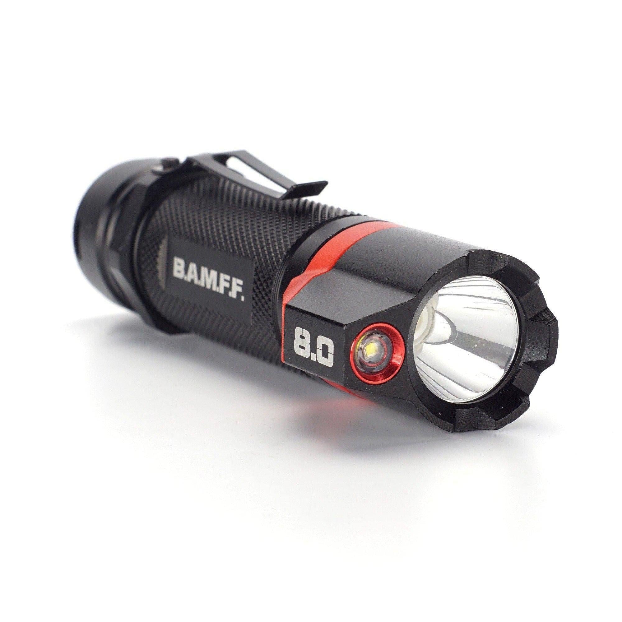 B.A.M.F.F. 8.0 800 Lumen Dual LED Flashlight - High Power Tactical Light for Camping, Hiking & Emergency Use