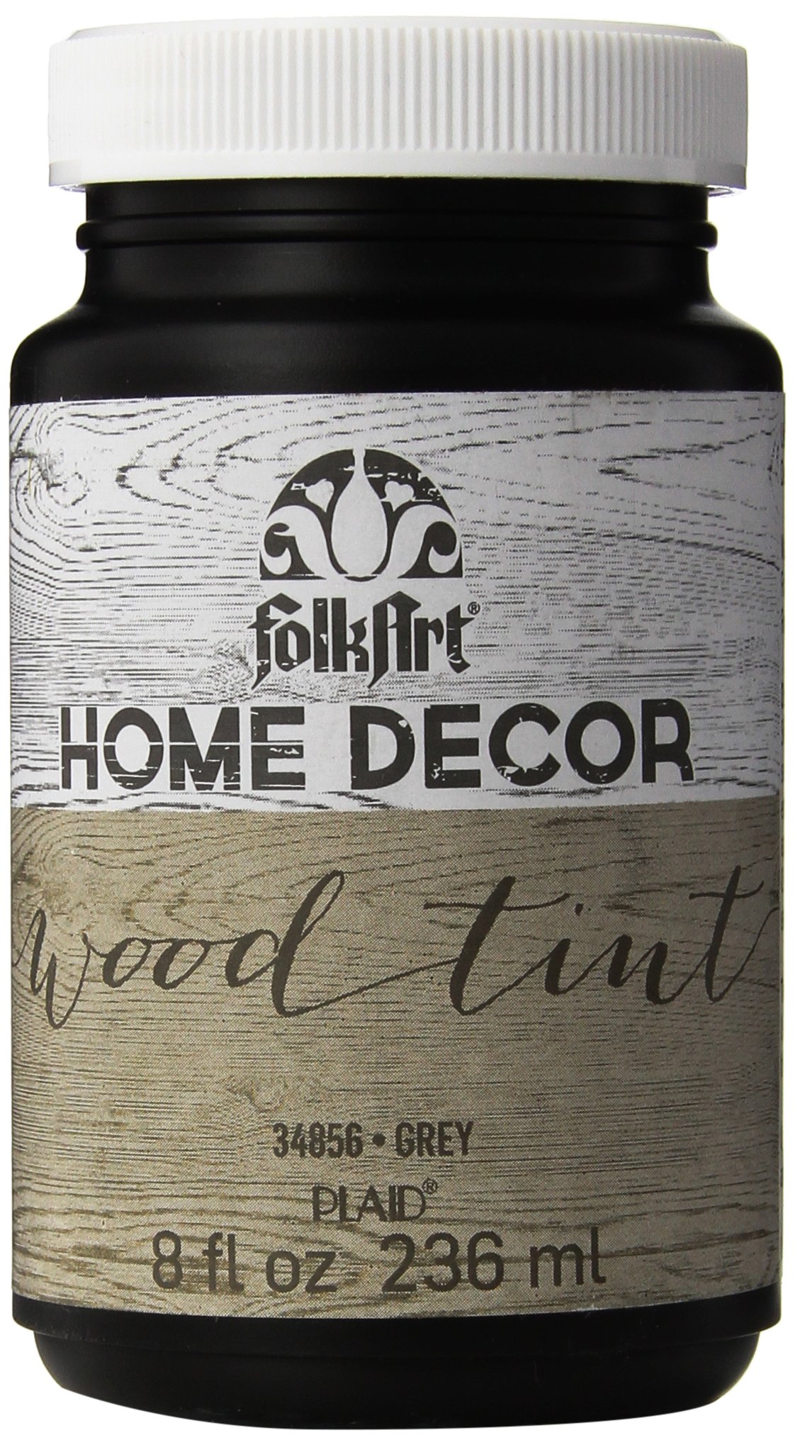 FolkArt Home Decor Wood Stain (8 Ounce) - Grey Wood Finish for Furniture, Cabinets & DIY Projects | Perfect for Restoring & Refinishing Wooden Surfaces
