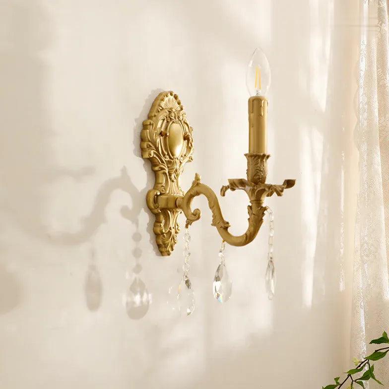Vintage French Crystal Wall Sconces - Elegant Antique Lighting Fixtures for Living Room, Bedroom & Dining Room Décor