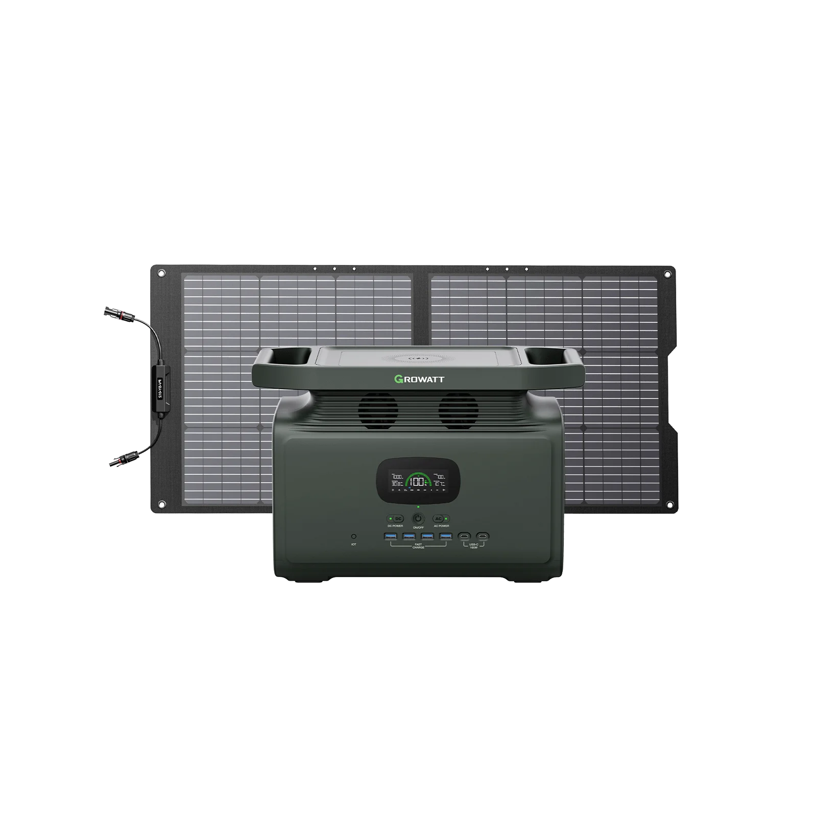 Growatt INFINITY 1200 Portable Solar Power Generator - 1200W/1024Wh Clean Energy for Home Backup, Camping & Outdoor Adventures - Solar Charging for Emergency Power & Off-Grid Living