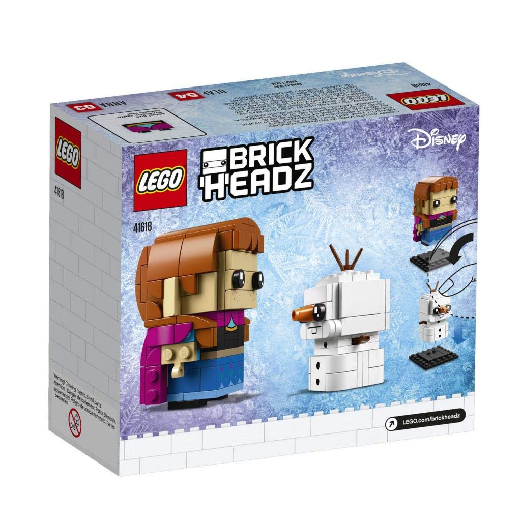 LEGO BrickHeadz Anna & Olaf Disney Frozen Building Kit - 227 Pieces, Collectible Toy for Kids & Adults - Perfect for Disney Fans, Birthday Gifts & Home Decor