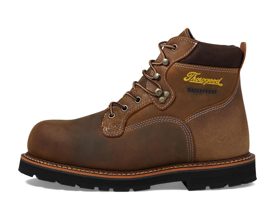 Iron River Series 6 Composite Toe Waterproof Work Boots - Crazy Horse Leather with 90° Heel for Men | Slip Resistant & Electrical Hazard Protection | Ideal for Construction, Landscaping & Outdoor Work