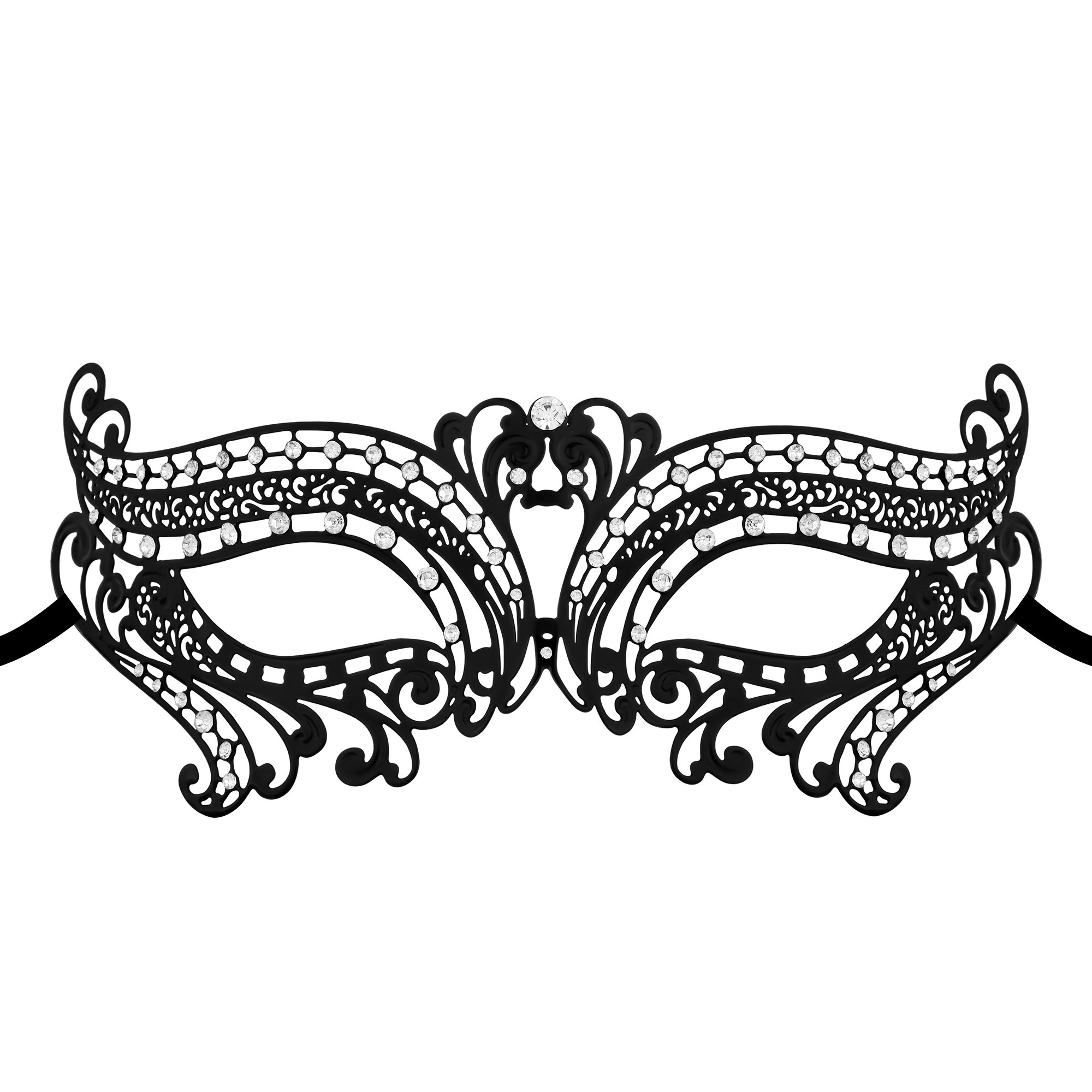 Elegant Venetian Lady Masquerade Mask - Laser Cut Metal Costume Mask for Ball, Party, Halloween & Cosplay | Perfect for Mardi Gras, Venetian Carnivals & Themed Events