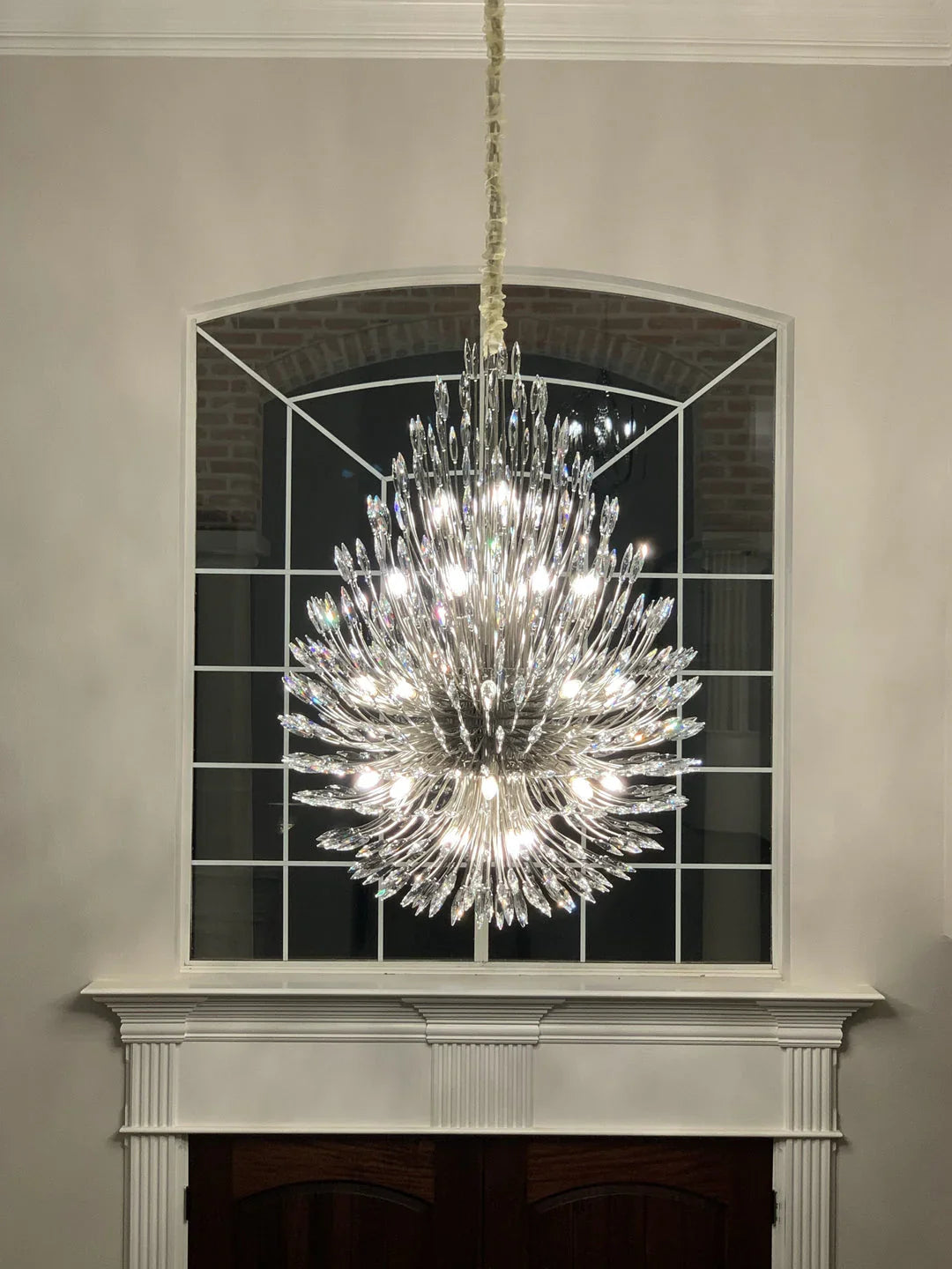 Lily Starburst Crystal Sputnik Chandelier - 43 Inch Modern Ceiling Light Fixture for Dining Room, Living Room & Bedroom | Elegant Lighting Decor for Home & Office Spaces