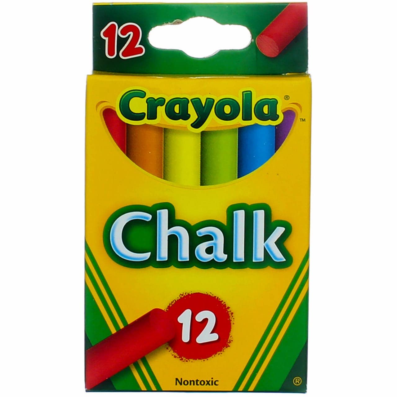 Crayola Colored Chalk Sticks - 12 Count (2 Packs) | Non-Toxic Sidewalk Chalk for Kids, Outdoor Play & Creative Drawing on Driveways & Blackboards