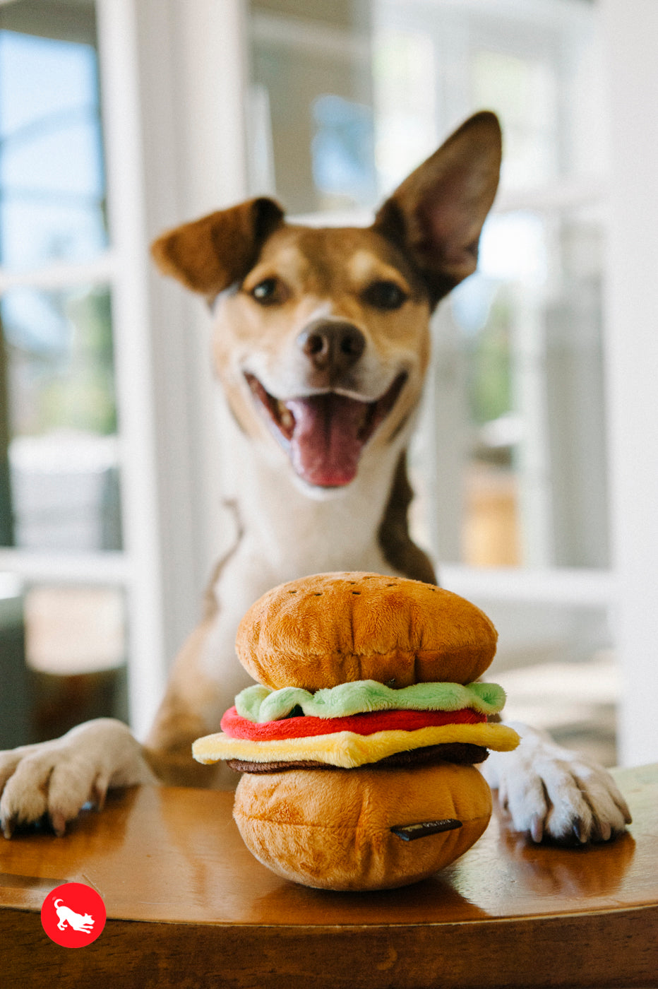 American Classic® La Hamburguesa Plush Dog Toy - Soft & Durable Chew Toy for Small & Large Dogs - Perfect for Playtime, Training & Cuddling