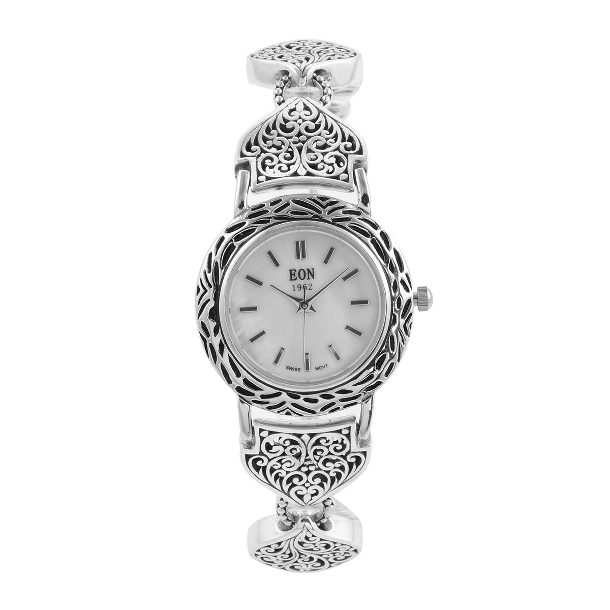 SHOP LC Bali Legacy 925 Sterling Silver EON 1962 Movement Women's Watch Bracelet (7.50