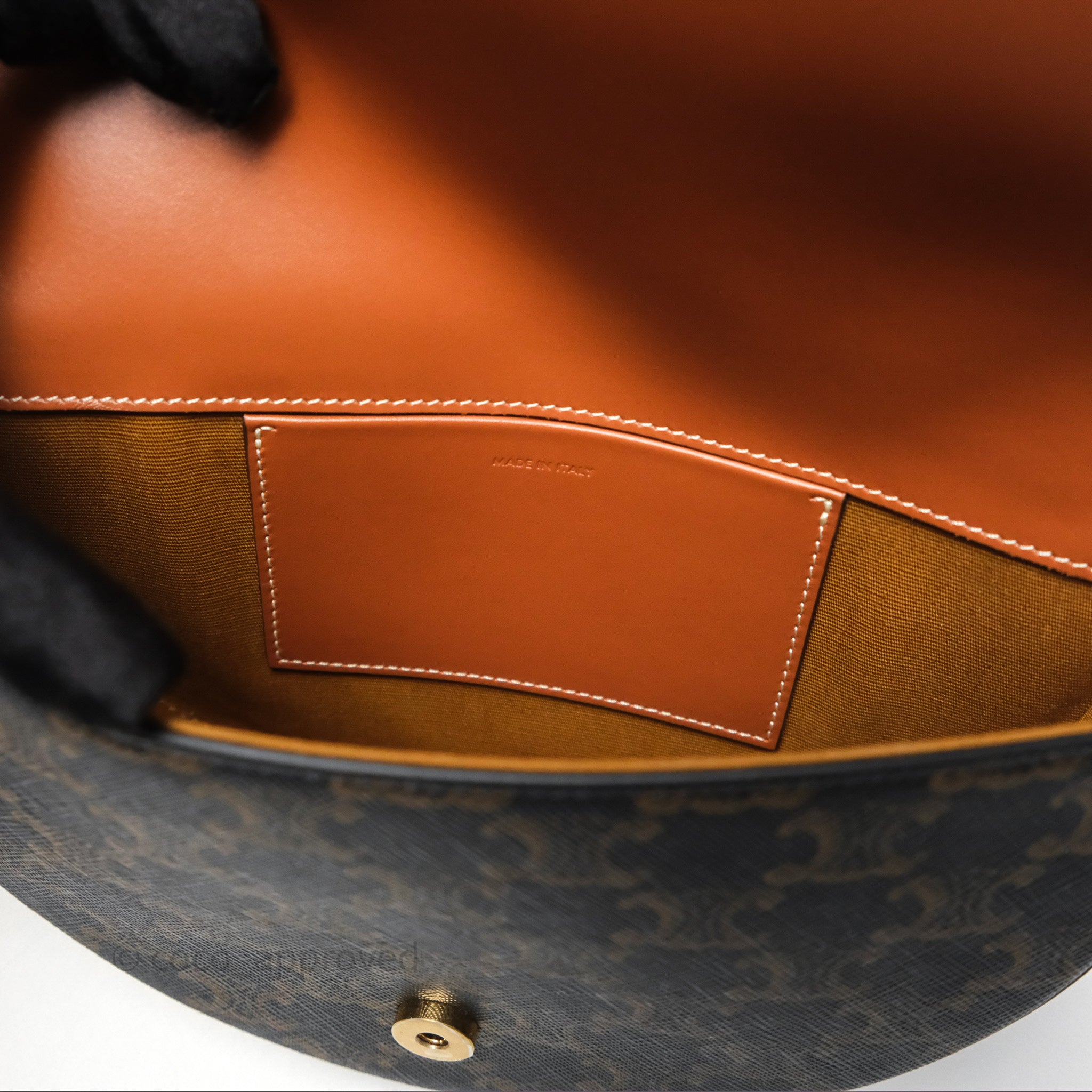 Celine Triomphe Canvas Leather Crossbody Bag in Tan - Stylish and Elegant for Work, Travel & Everyday Use