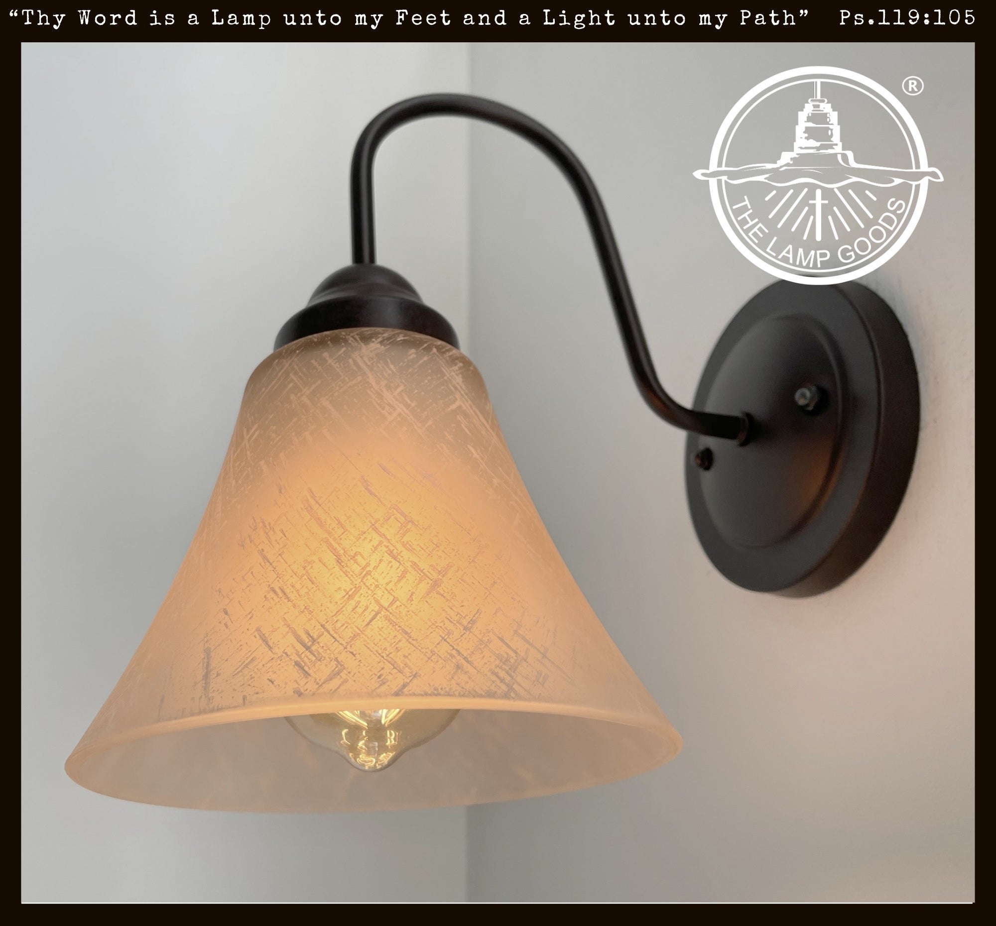 Modern Farmhouse Linen Glass Wall Sconce Lighting Fixture - Rustic Elegance for Living Room, Bedroom & Hallway Decor