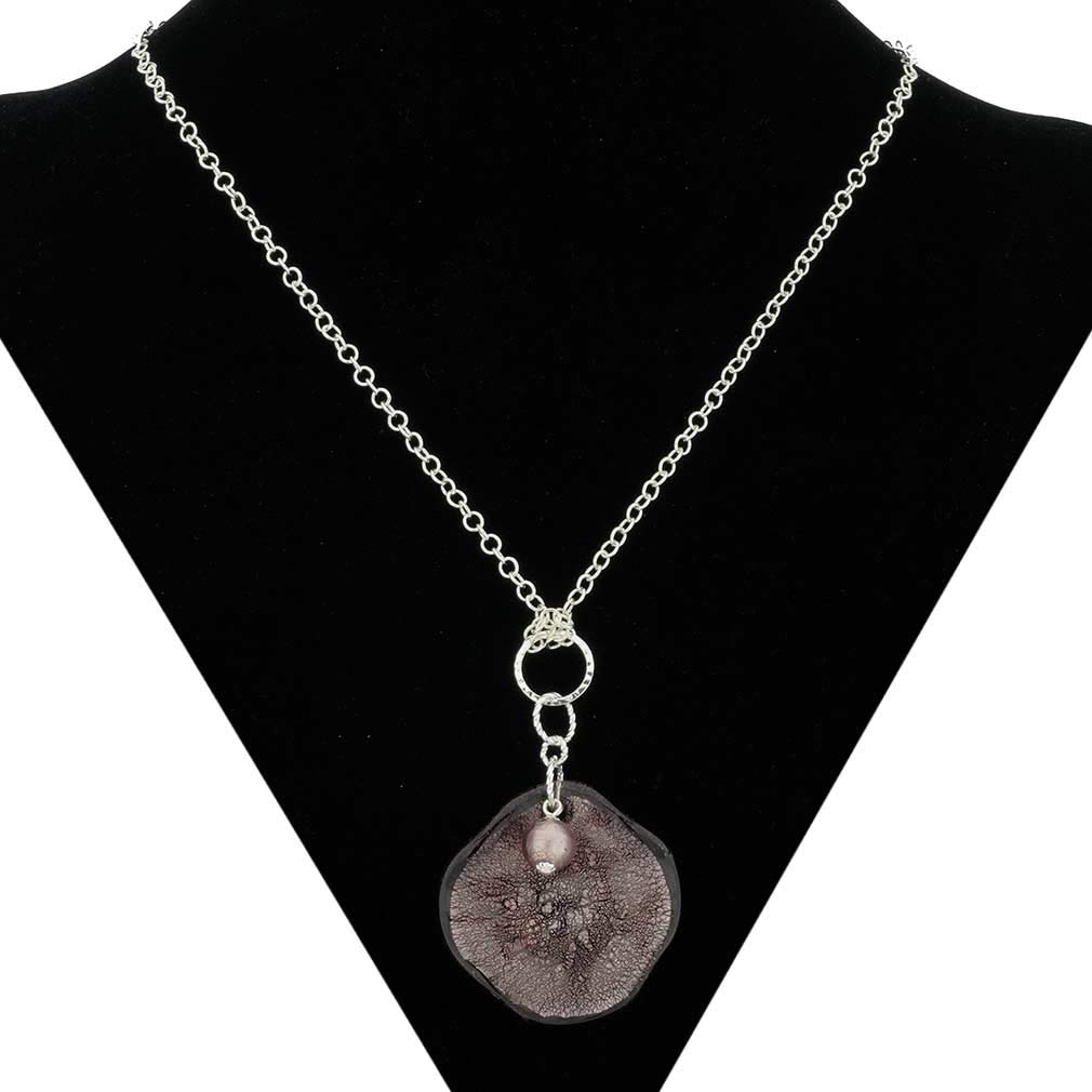 Venetian Murano Glass Aria Veneziana Pendant Necklace - Handcrafted Purple Jewelry for Women | Perfect for Weddings, Parties & Special Occasions