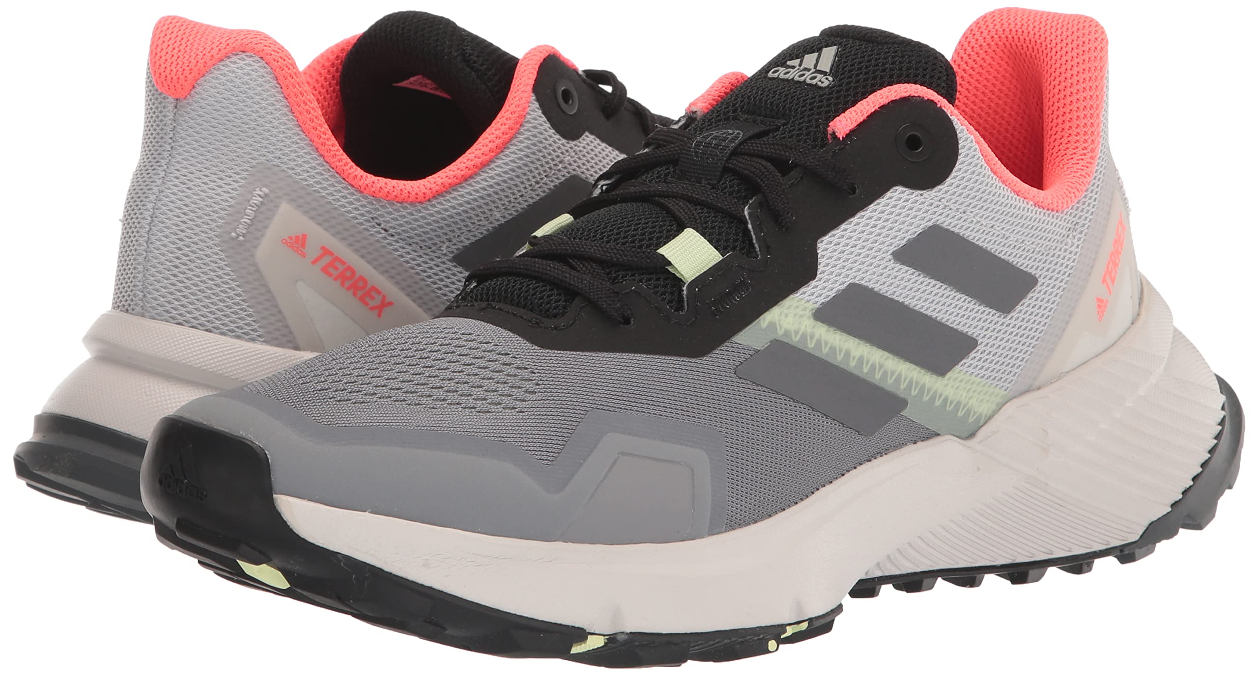 Adidas Women's Terrex Soulstride Trail Running Shoes - Lightweight & Durable for Hiking & Outdoor Adventures - Grey/Grey/Turbo - Size 8.5 - Perfect for Trail Running, Hiking & Outdoor Fitness Activities