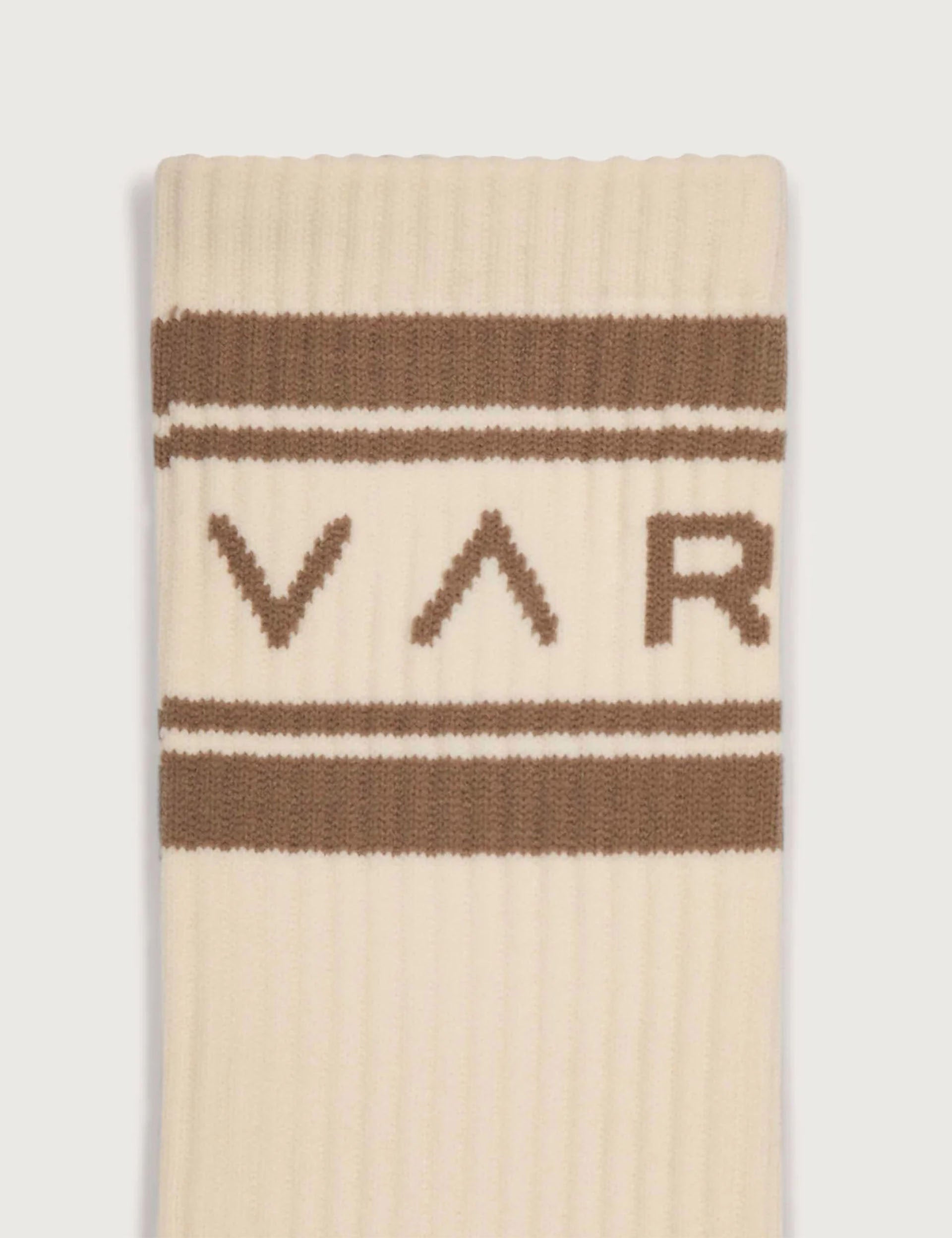 Astley Active Sock - Breathable Athletic Socks for Men & Women - Birch/Desert Taupe - Perfect for Running, Hiking & Workouts